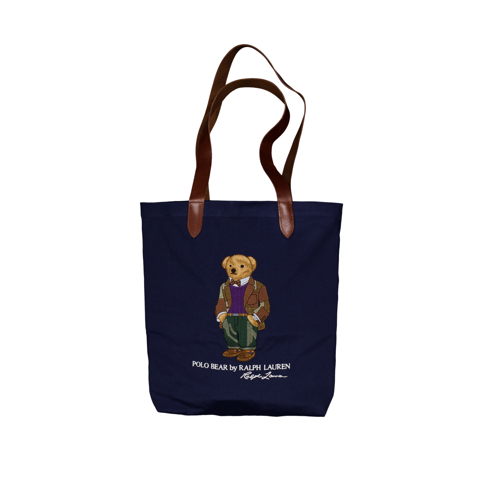 Polo Bear Twill Shopper Tote Newport Navy Bear