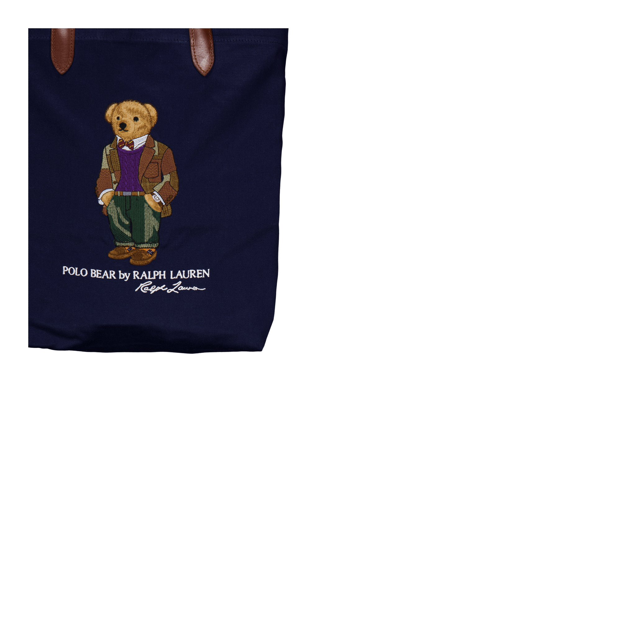 Polo Bear Twill Shopper Tote Newport Navy Bear