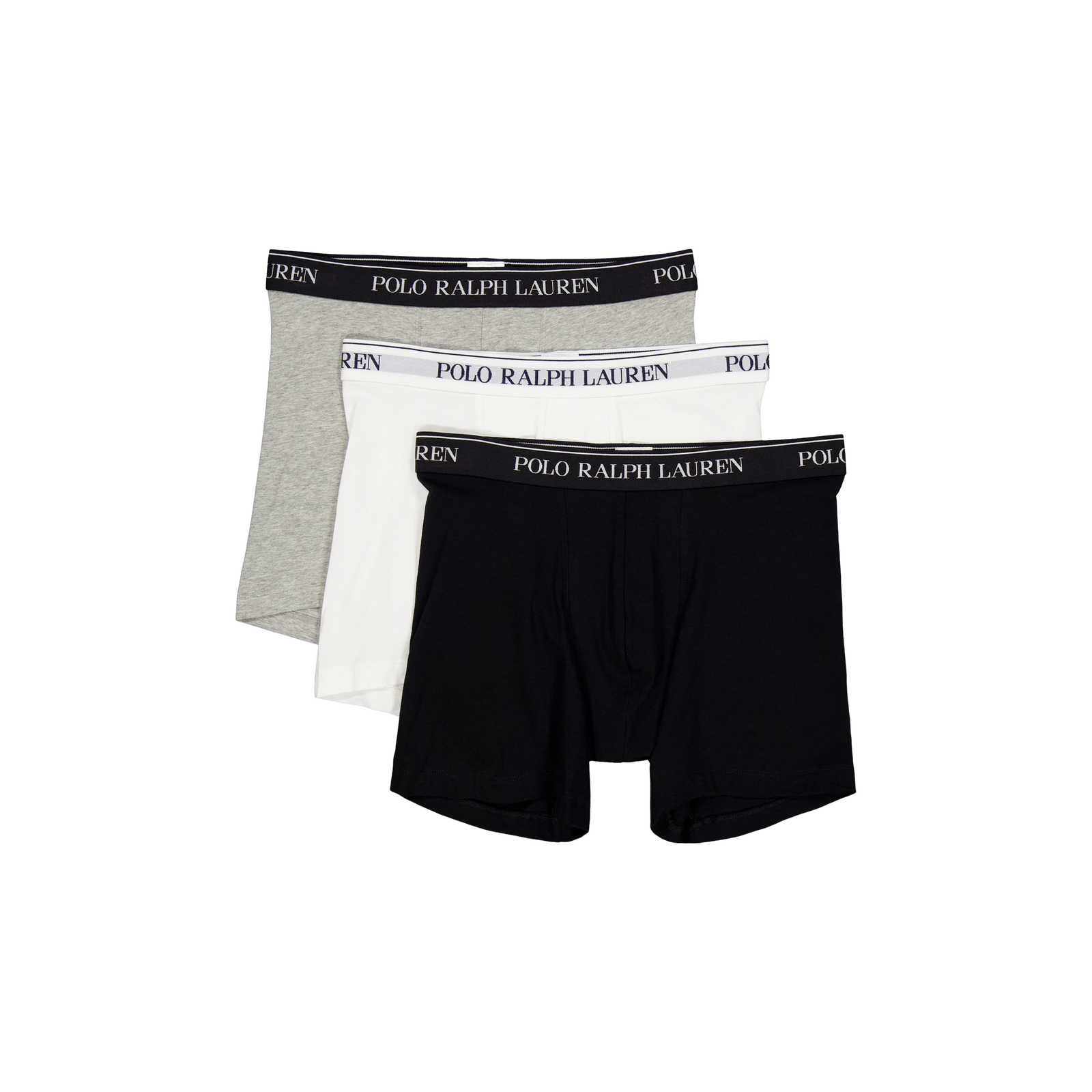 Stretch Cotton Boxer Brief 3-Pack 3PK White / Polo Blk / Andover Htr