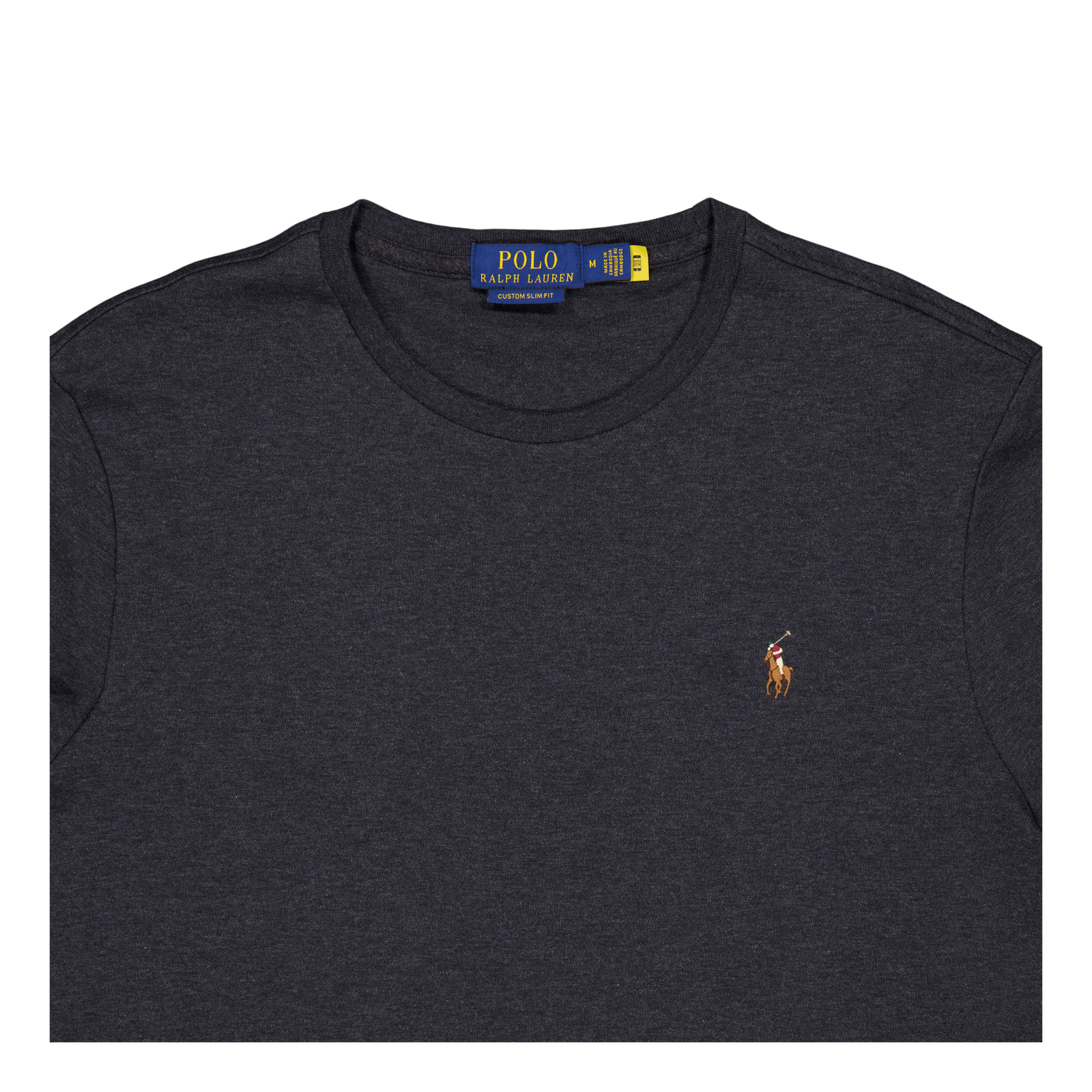 Custom Slim Fit Soft Cotton T-Shirt Black Marl Heather