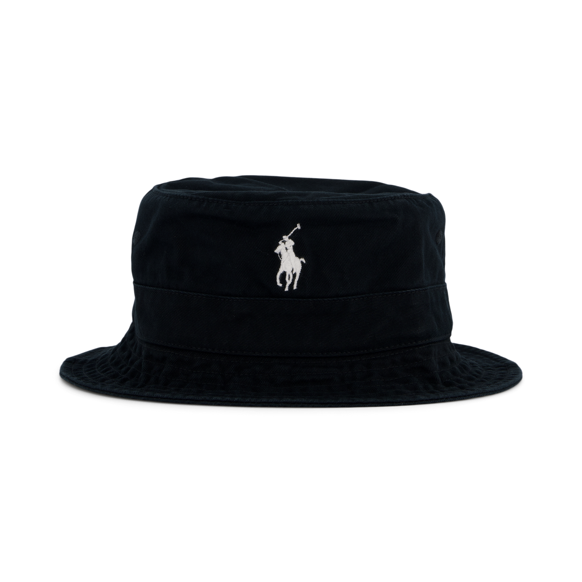 Cotton Chino Bucket Hat Polo Black