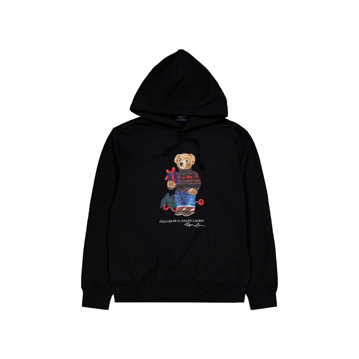 Polo Bear Fleece Hoodie Fa23 Polo Black Gift Bear