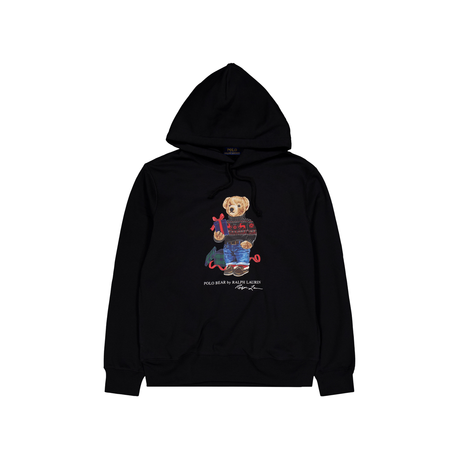 Polo Bear Fleece Hoodie Fa23 Polo Black Gift Bear