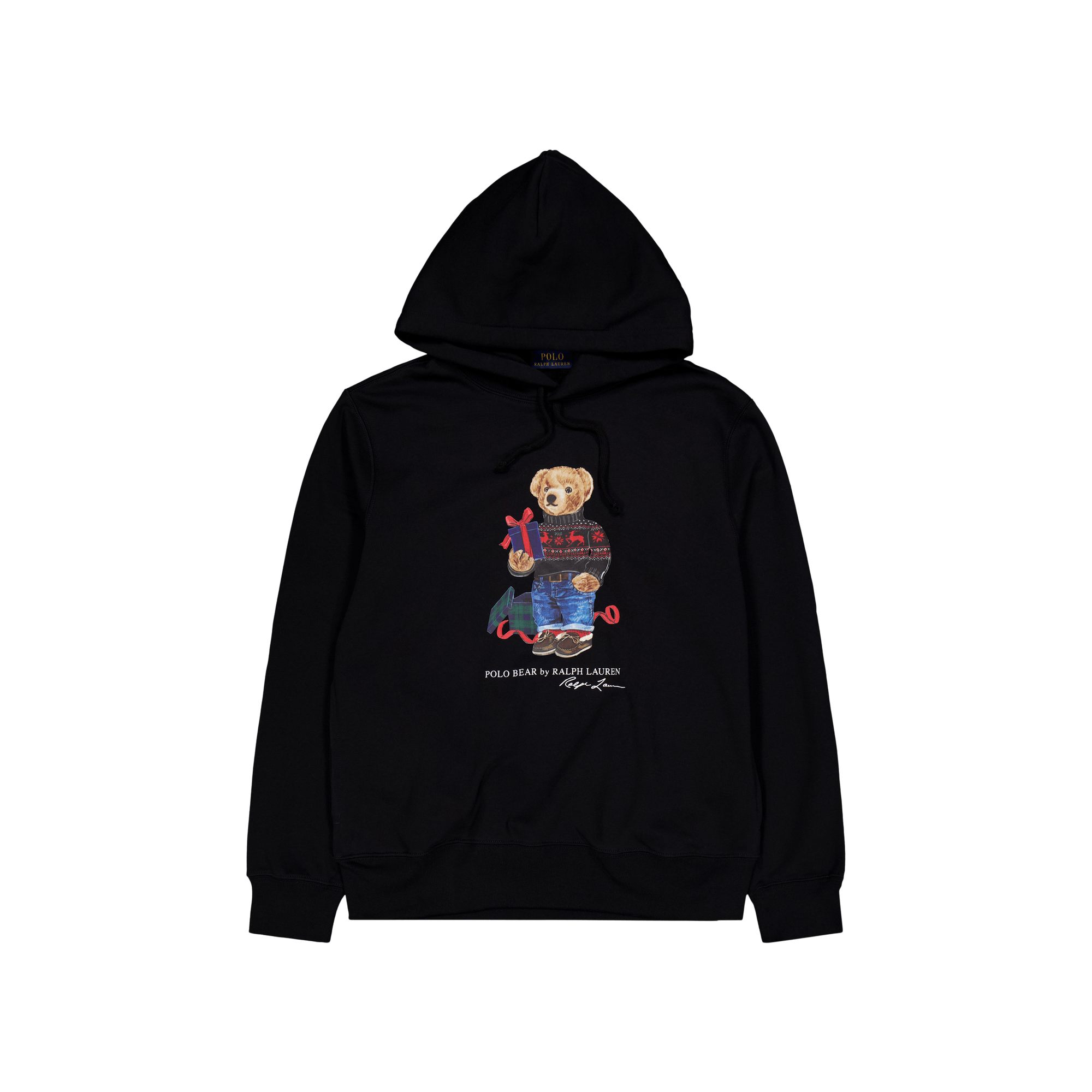 Polo Bear Fleece Hoodie Fa23 Polo Black Gift Bear