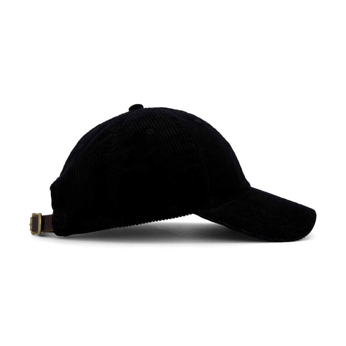 Corduroy Ball Cap Polo Black