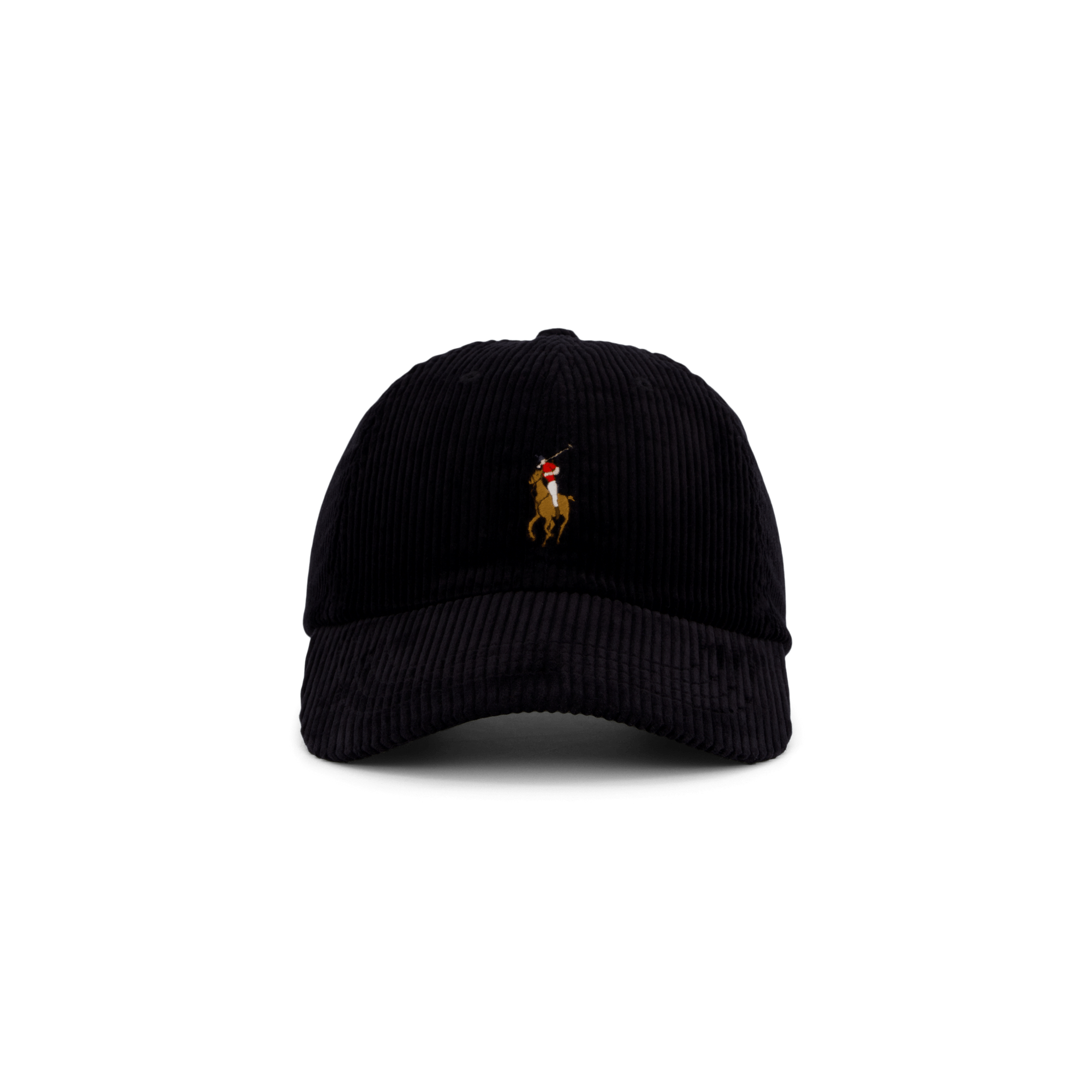 Corduroy Ball Cap Polo Black