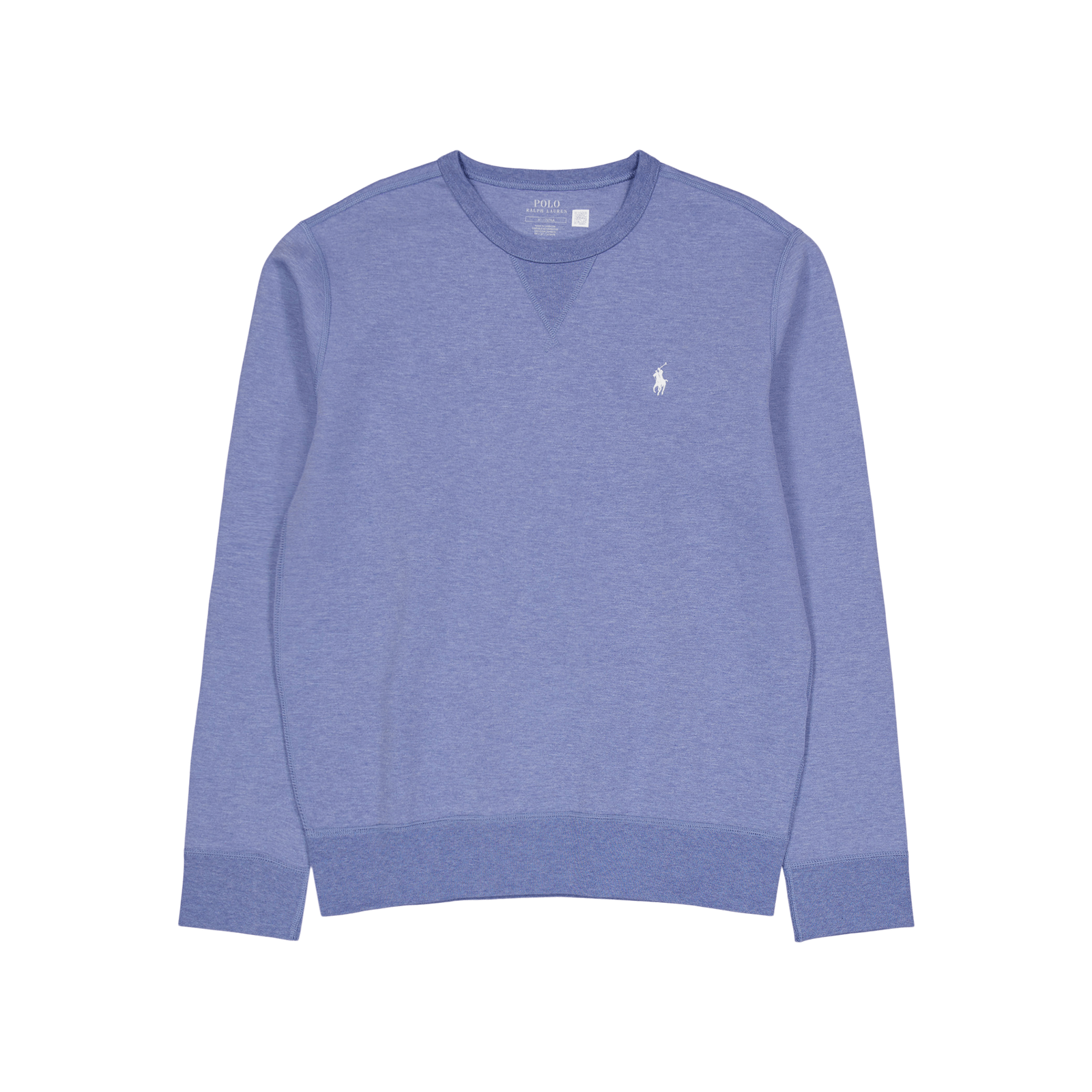 Marled Double-Knit Sweatshirt Lattice Blue Heather
