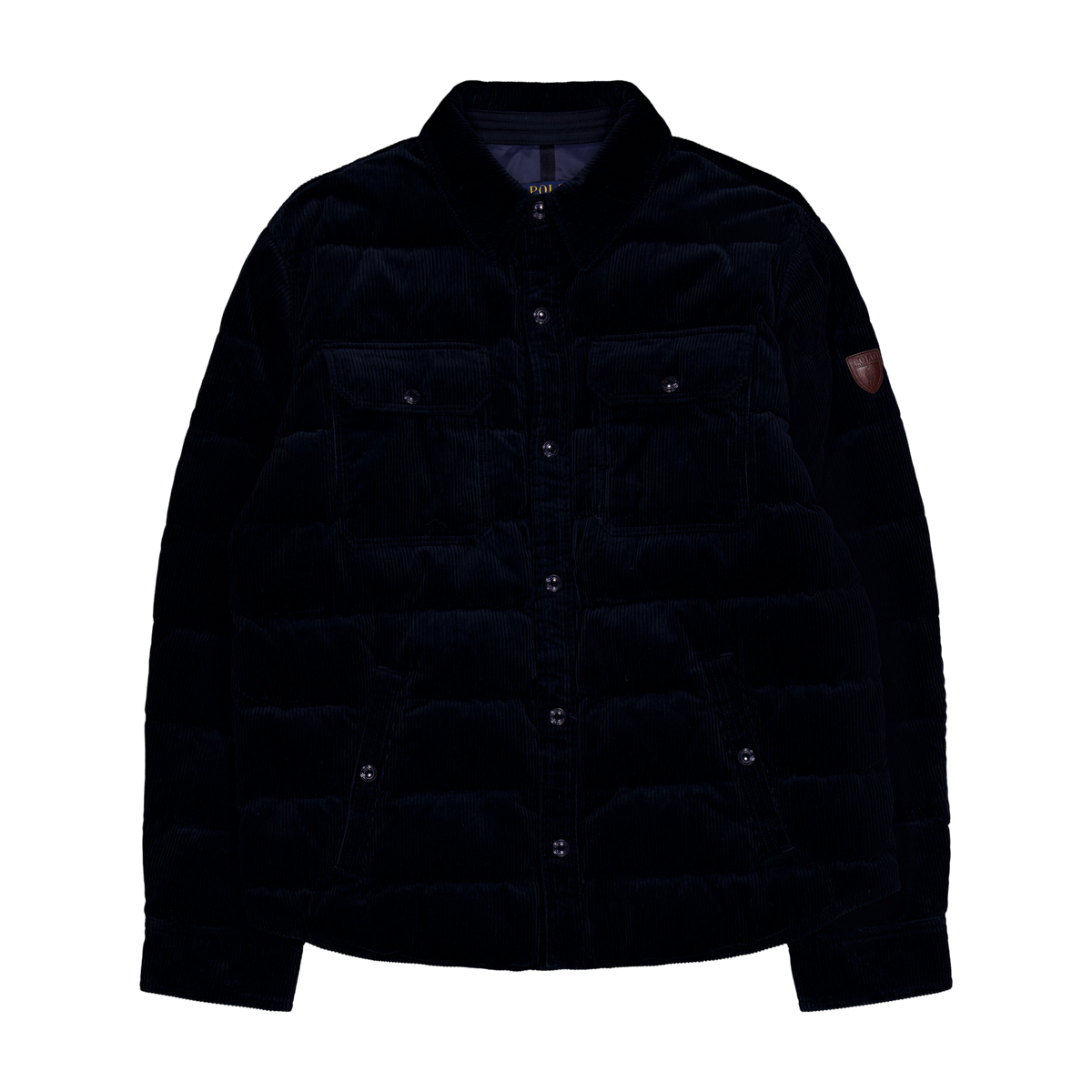 Quilted Corduroy Down Jacket Aviator Navy