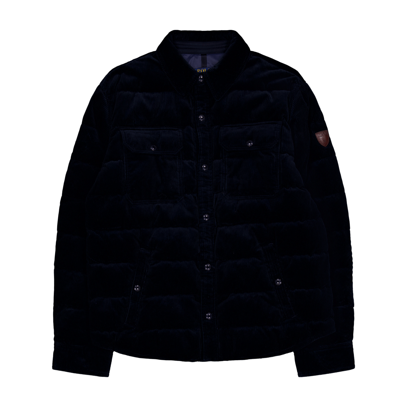 Quilted Corduroy Down Jacket Aviator Navy