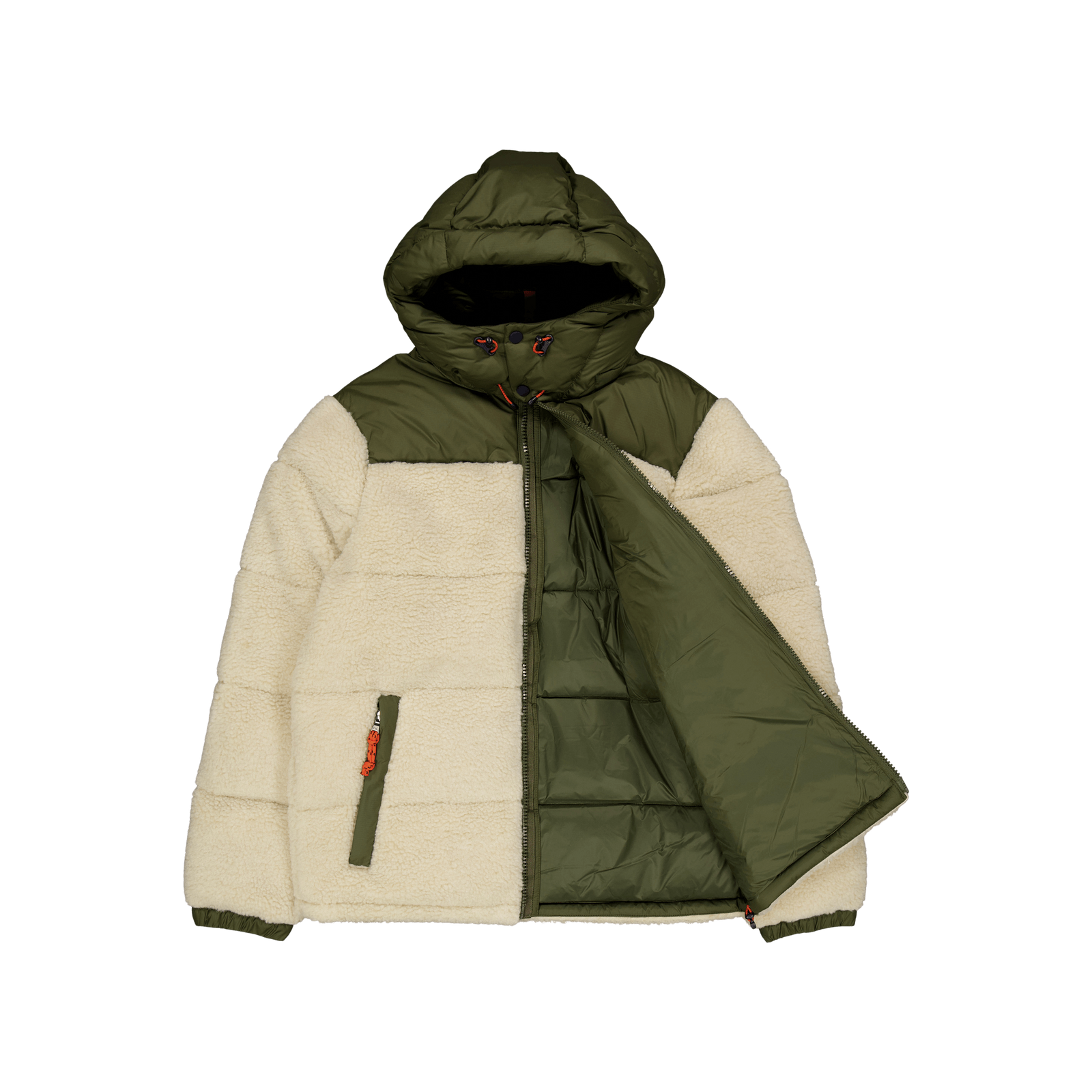 Hybrid Down Jacket Canopy Olive/Spring Beige