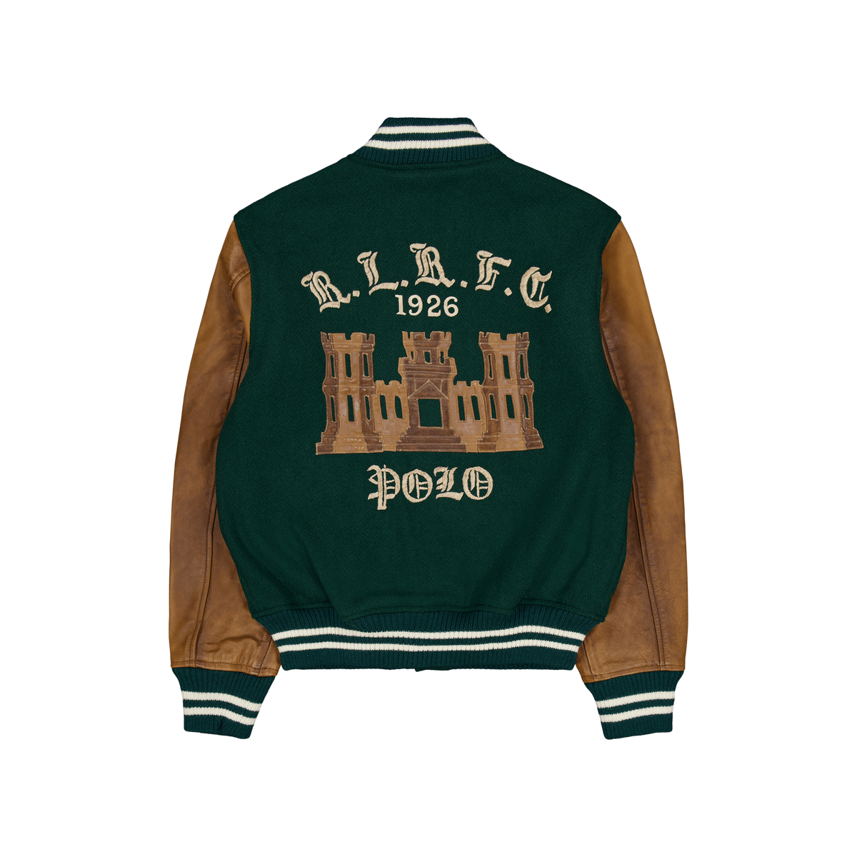 Varsity-Inspired Jacket Moss Agate