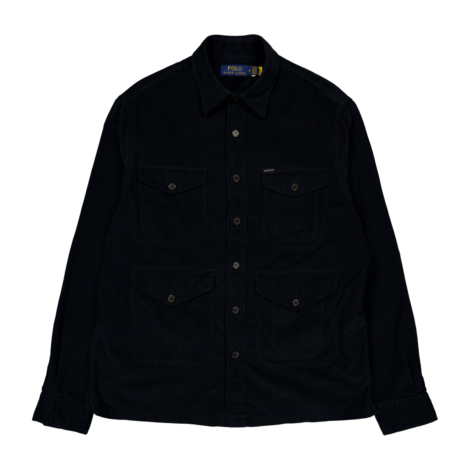 Classic Fit Corduroy Workshirt Polo Black