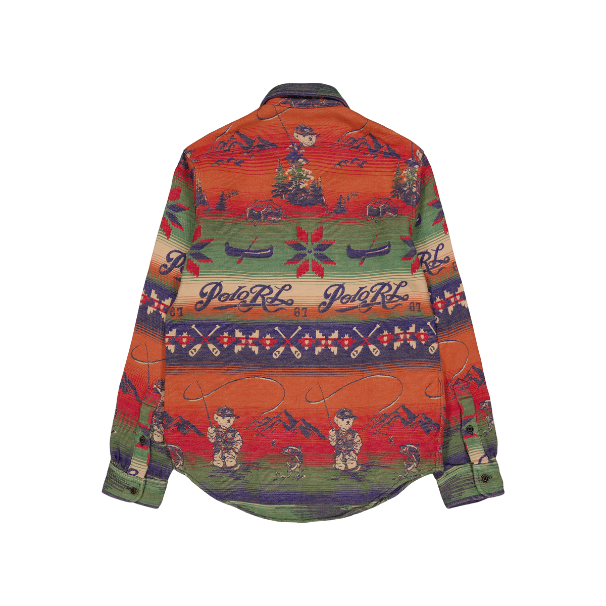 Custom Fit Polo Bear Flannel Workshirt 6202 Fishing Bear Scenic