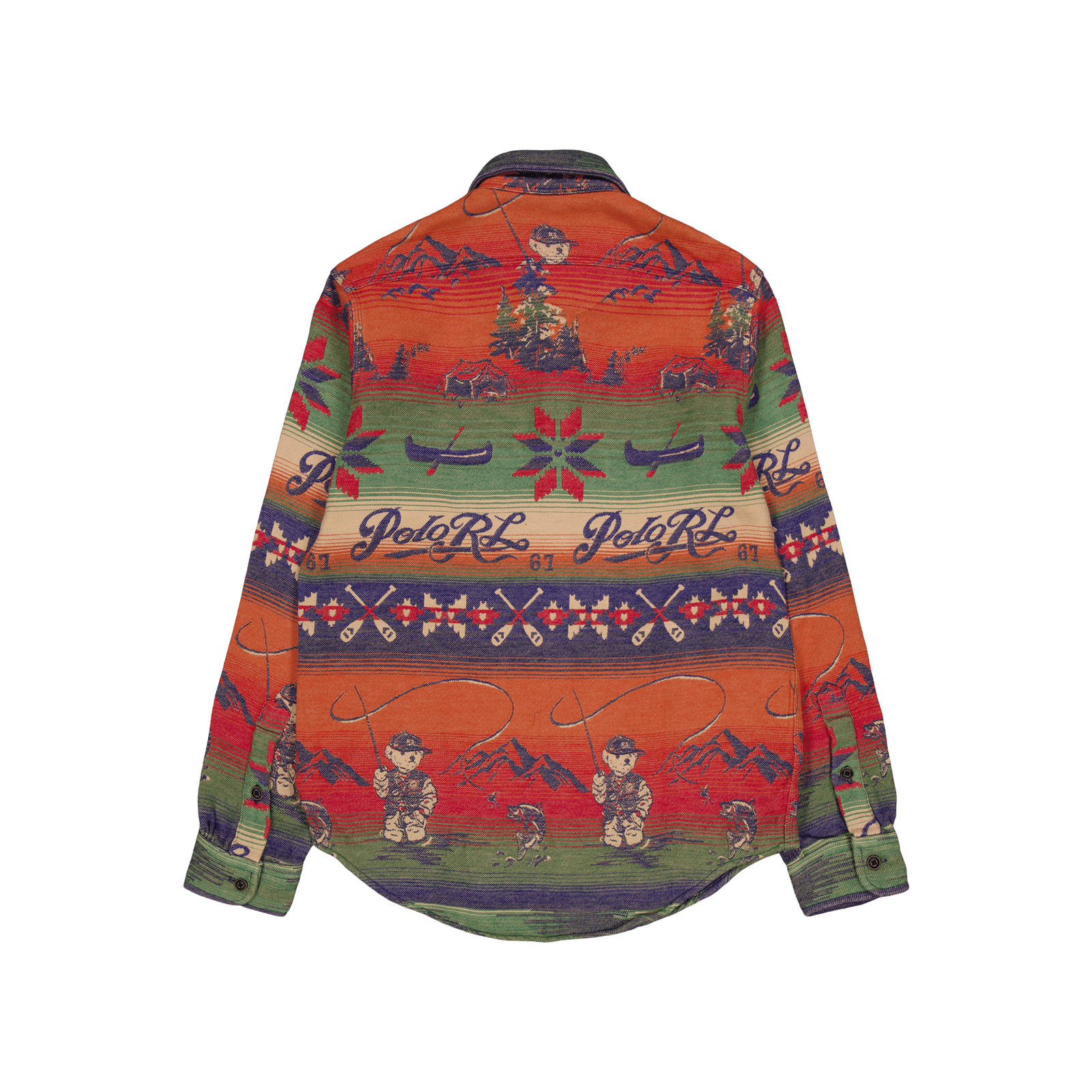 Custom Fit Polo Bear Flannel Workshirt 6202 Fishing Bear Scenic