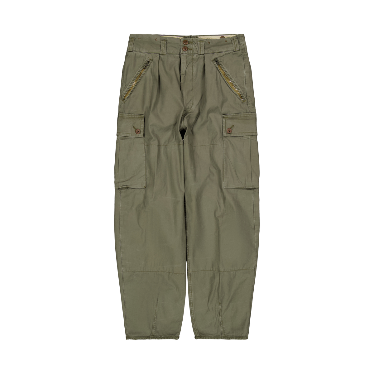 Baggy Fit Reverse-Sateen Cargo Pant Thermal Green