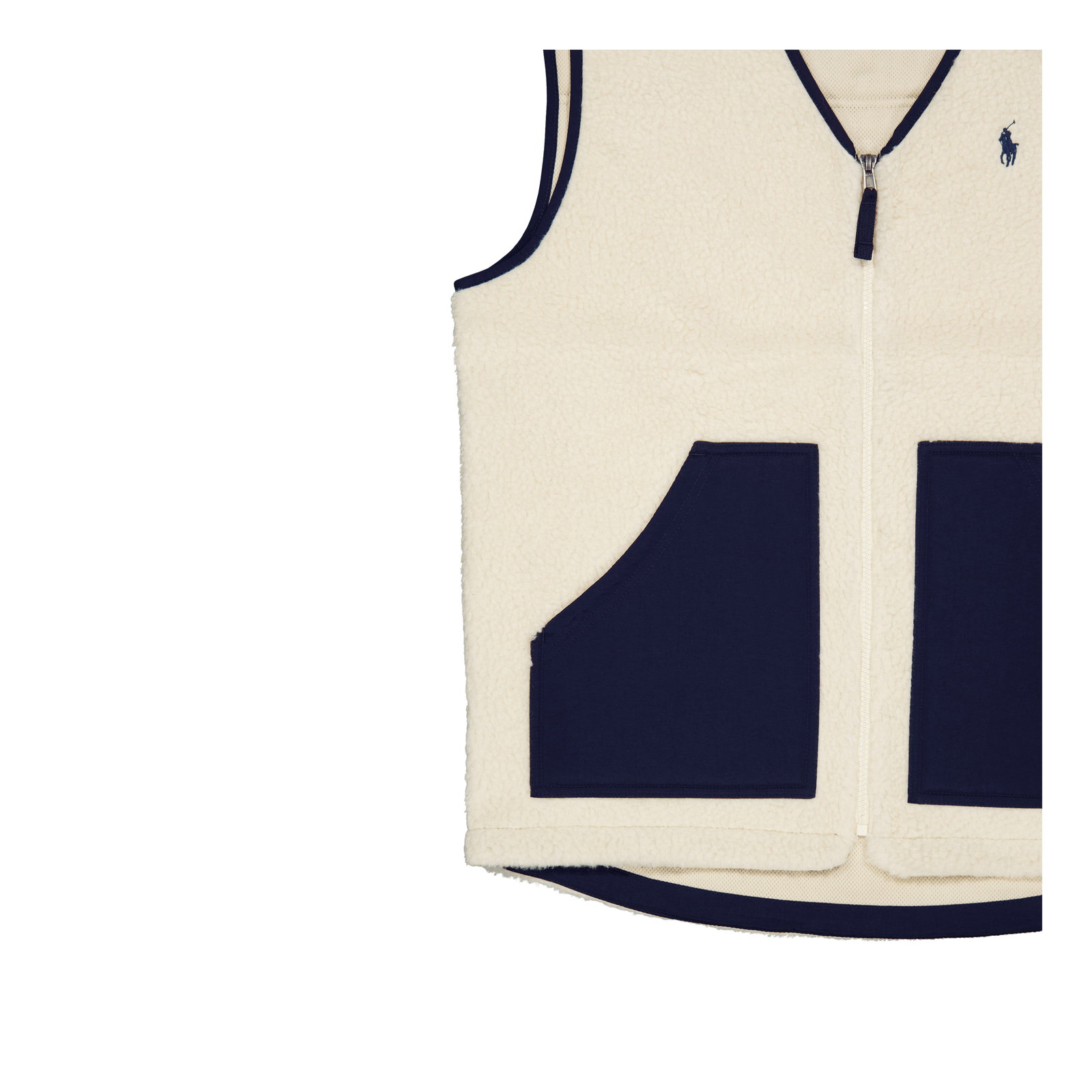 Wind-Blocking Hybrid Vest Wintercream /  Newport Navy