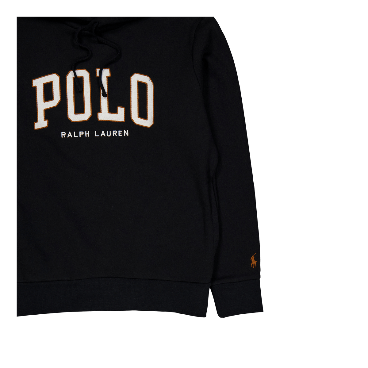 The RL Fleece Logo Hoodie Polo Black