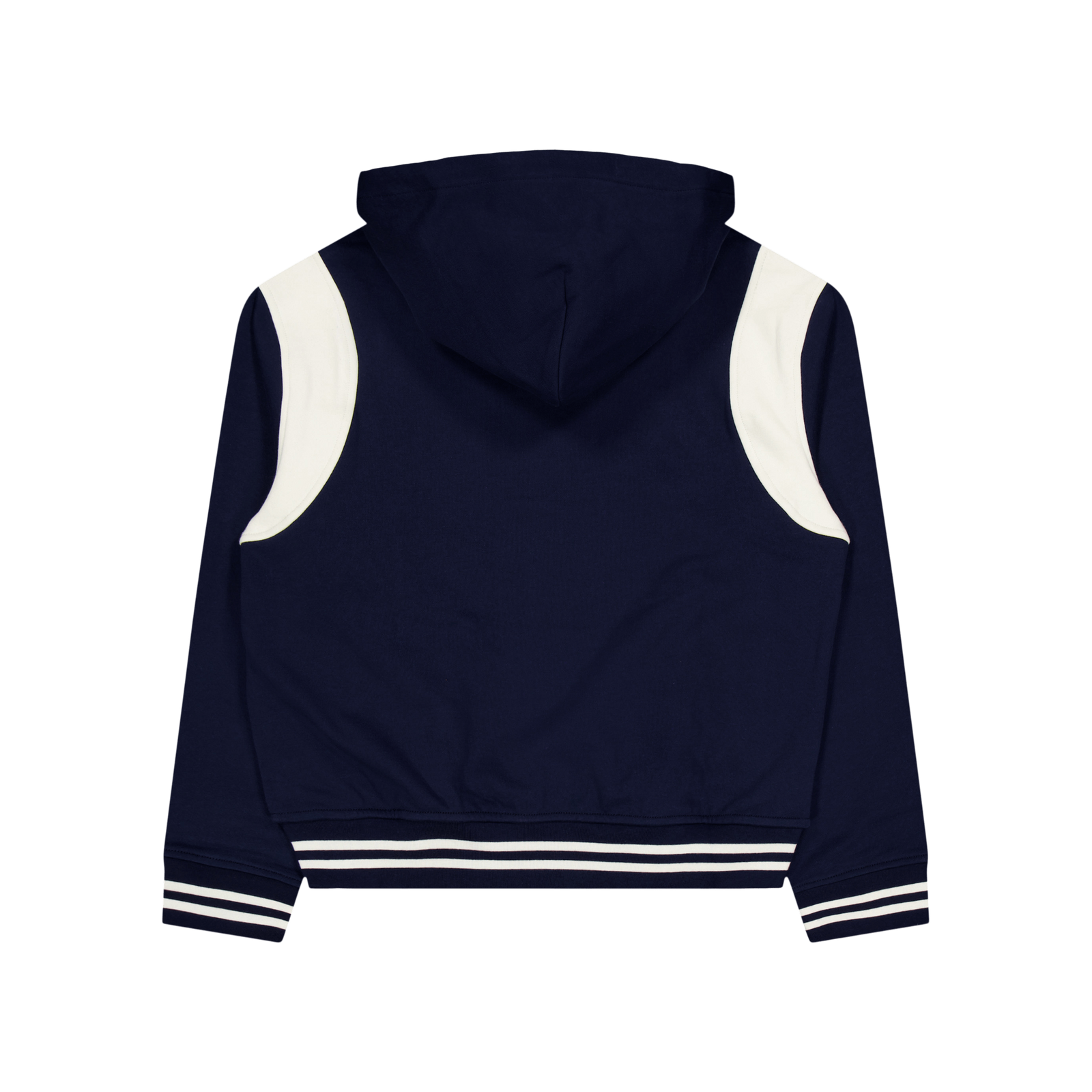 Fleece Hooded Baseball Jacket Cruise Navy/Clubhouse Cream