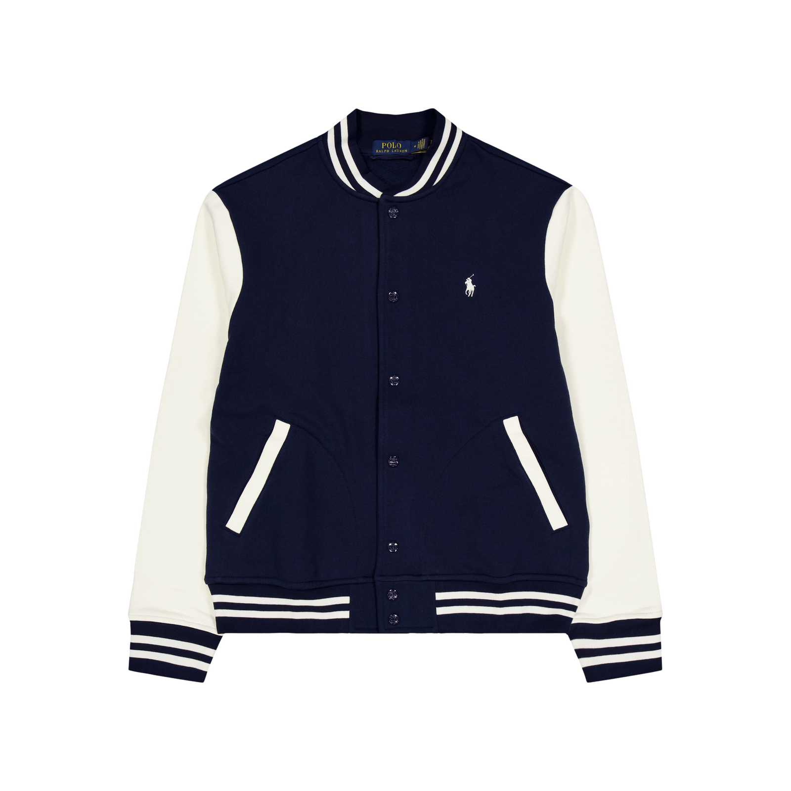 Fleece Baseball Jacket Cruise Navy/Clubhouse Cream