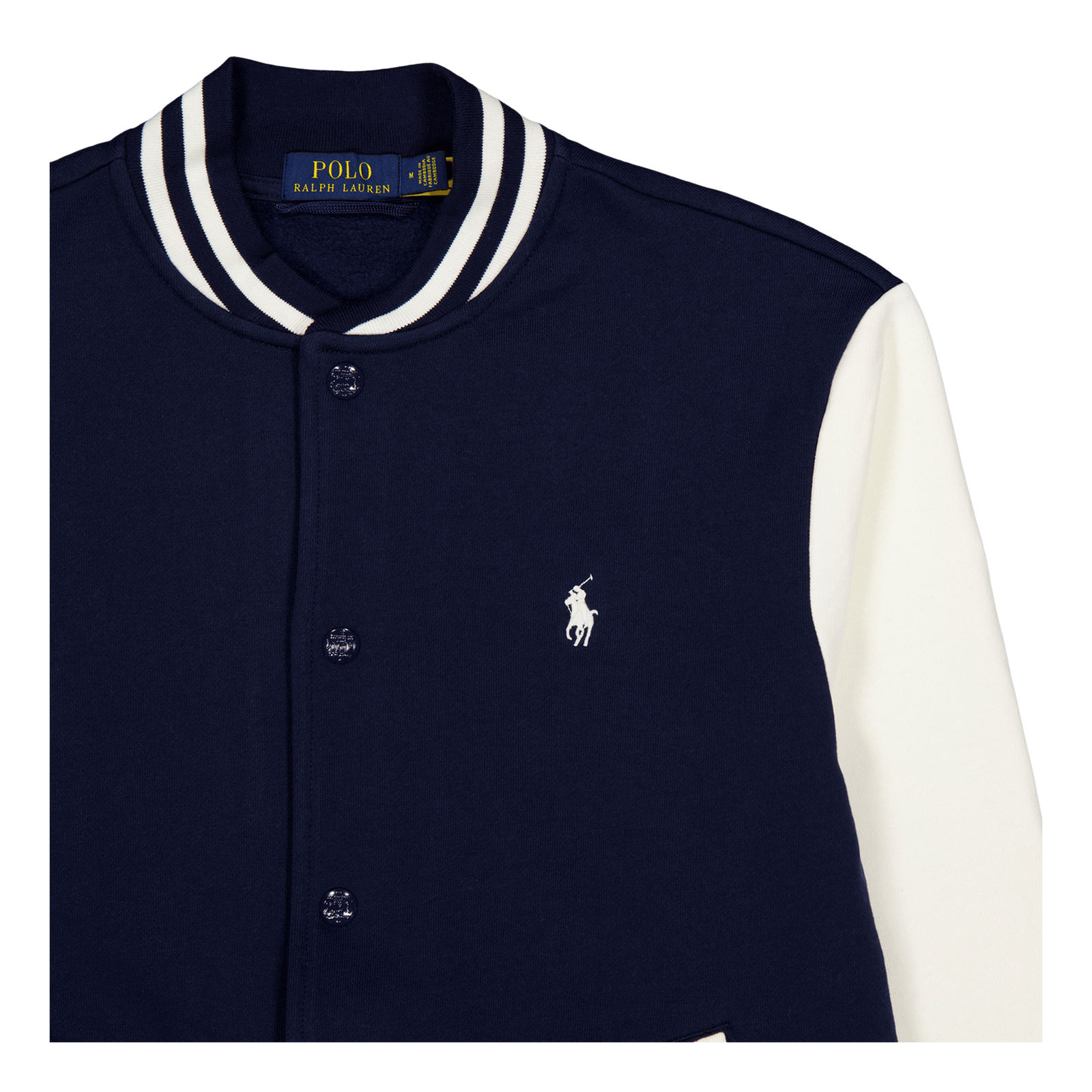 Fleece Baseball Jacket Cruise Navy/Clubhouse Cream