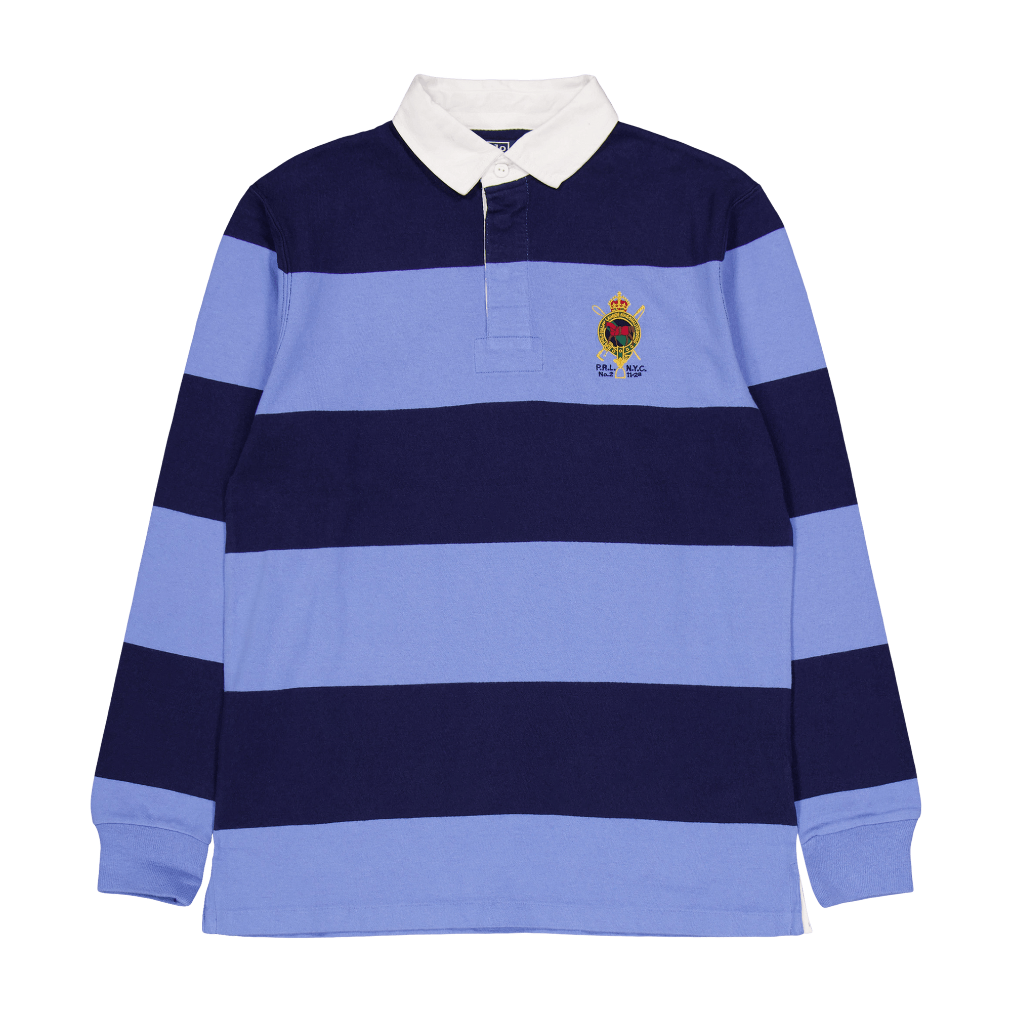 Classic Fit Striped Jersey Rugby Shirt Newport Navy Multi