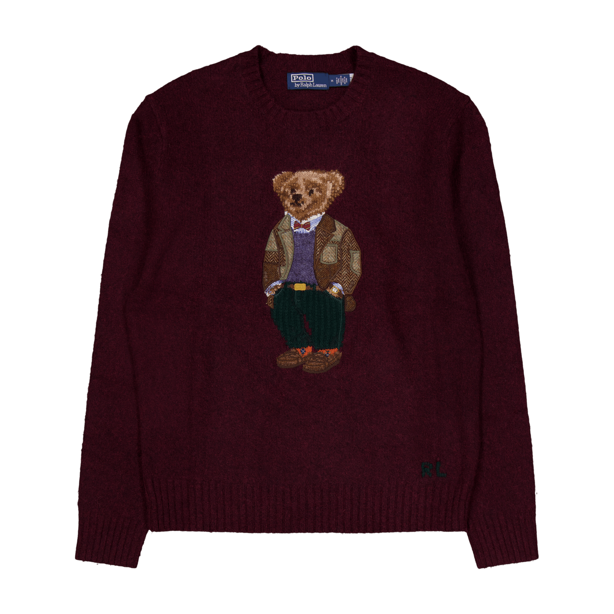 Polo Bear Wool-Cashmere Sweater Aged Wine Heather