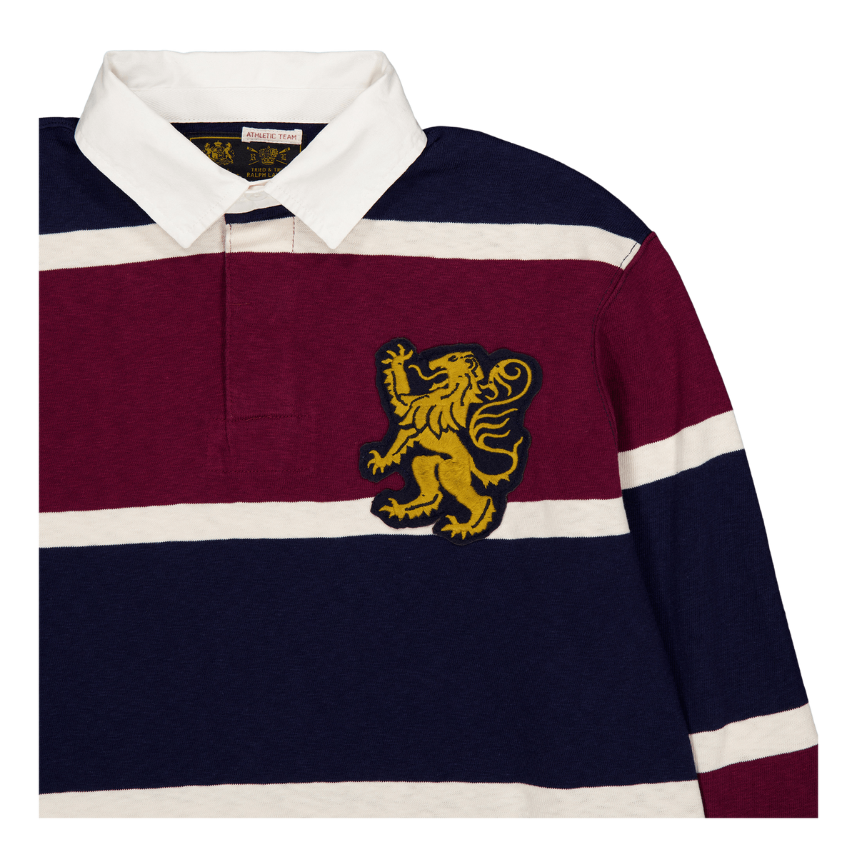 Classic Fit Striped Jersey Rugby Shirt Classic Wine Multi