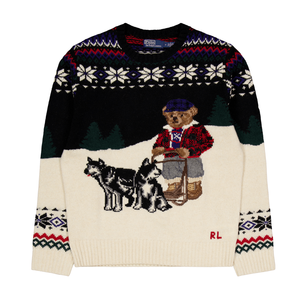 Polo Bear Wool-Blend Sweater Snowflake Combo