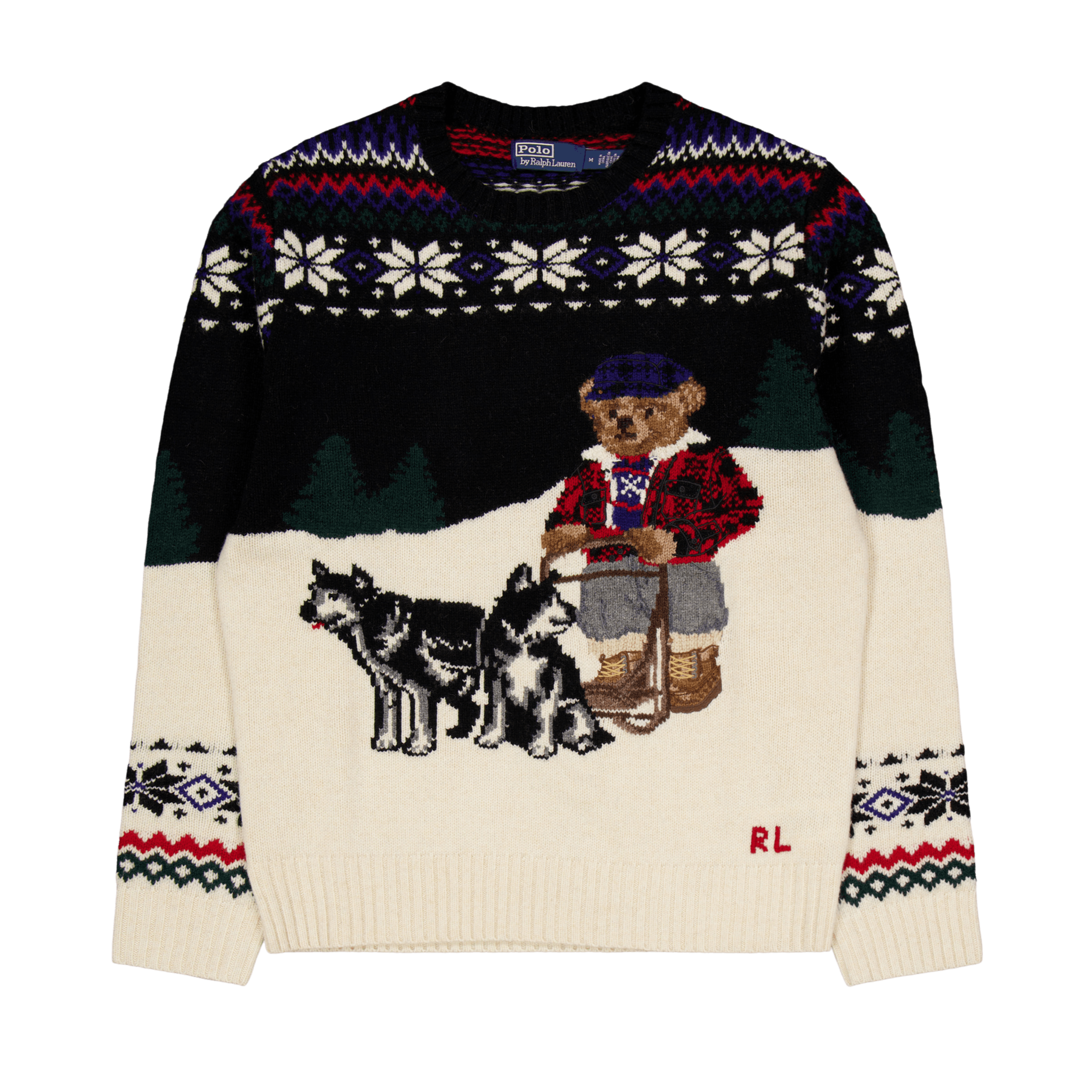 Polo Bear Wool-Blend Sweater Snowflake Combo