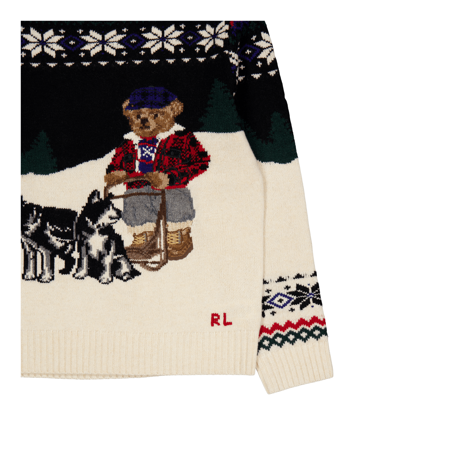 Polo Bear Wool-Blend Sweater Snowflake Combo