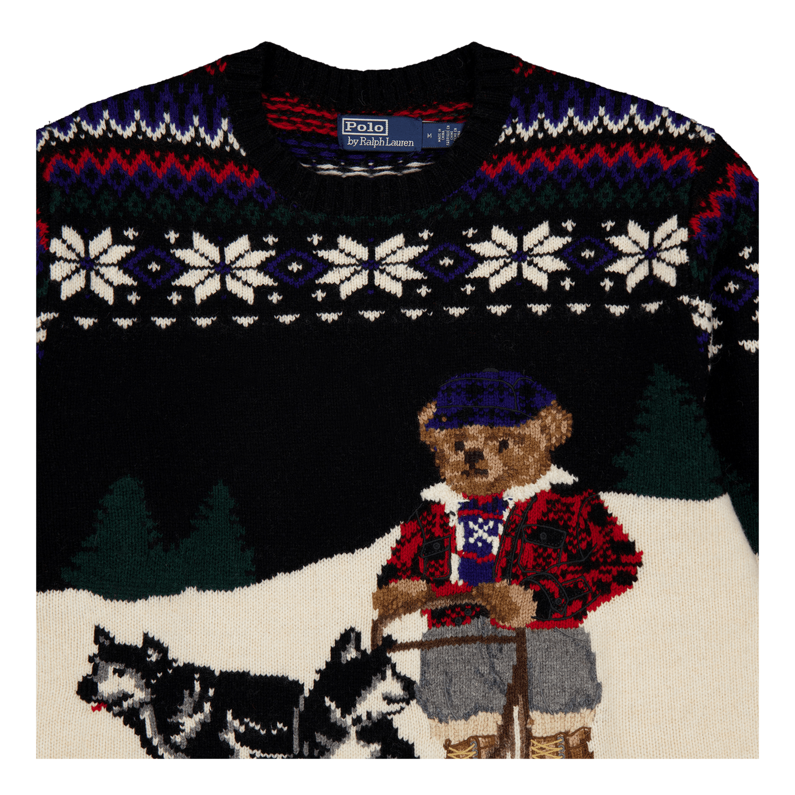 Polo Bear Wool-Blend Sweater Snowflake Combo