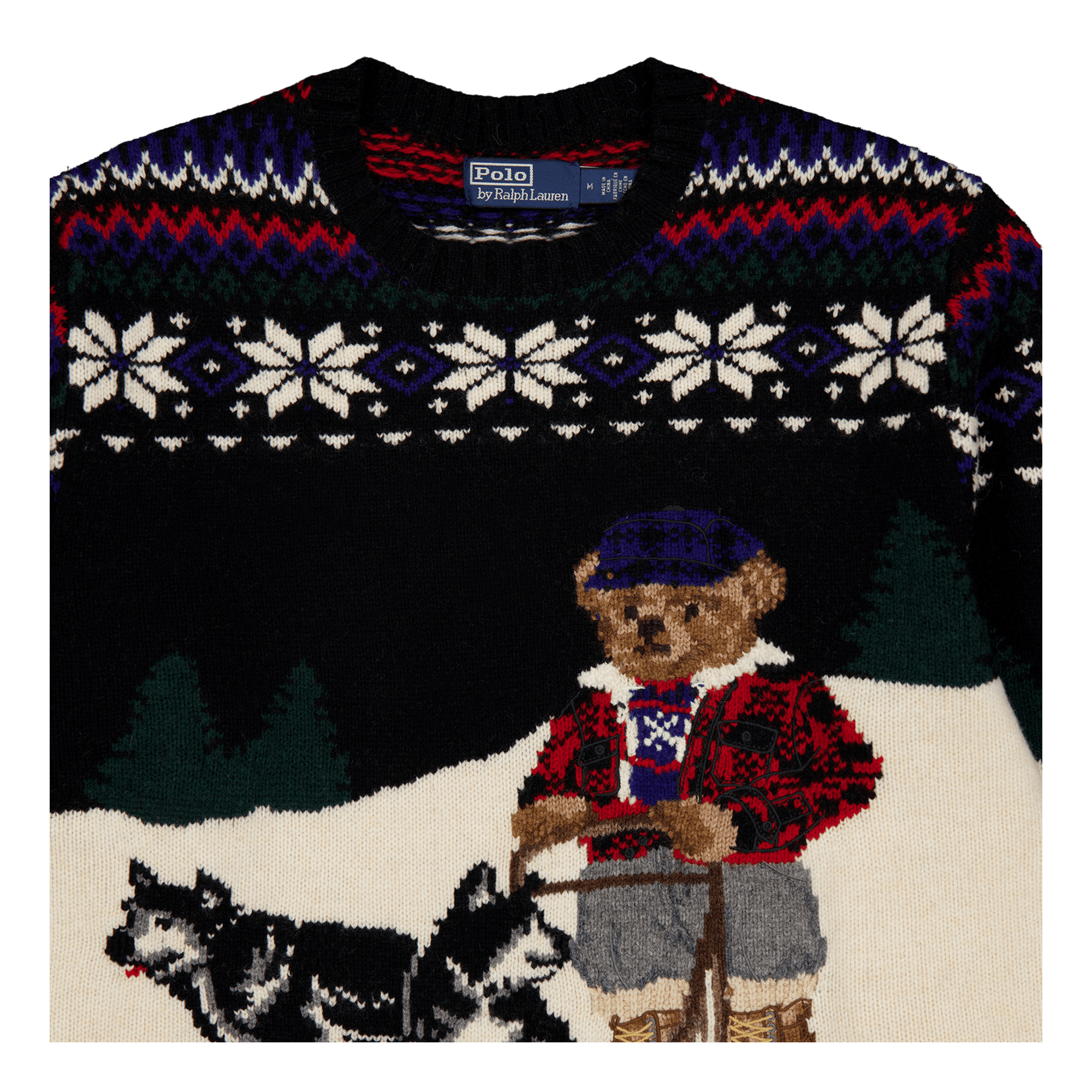 Polo Bear Wool-Blend Sweater Snowflake Combo