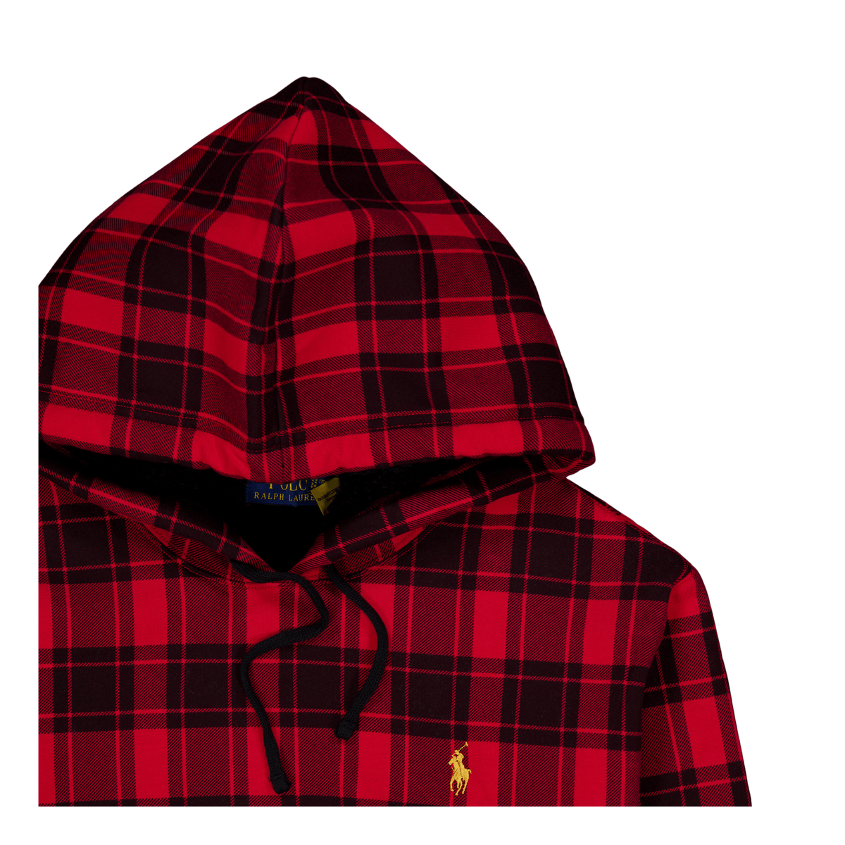 Plaid Pile Fleece Hoodie Martin Red