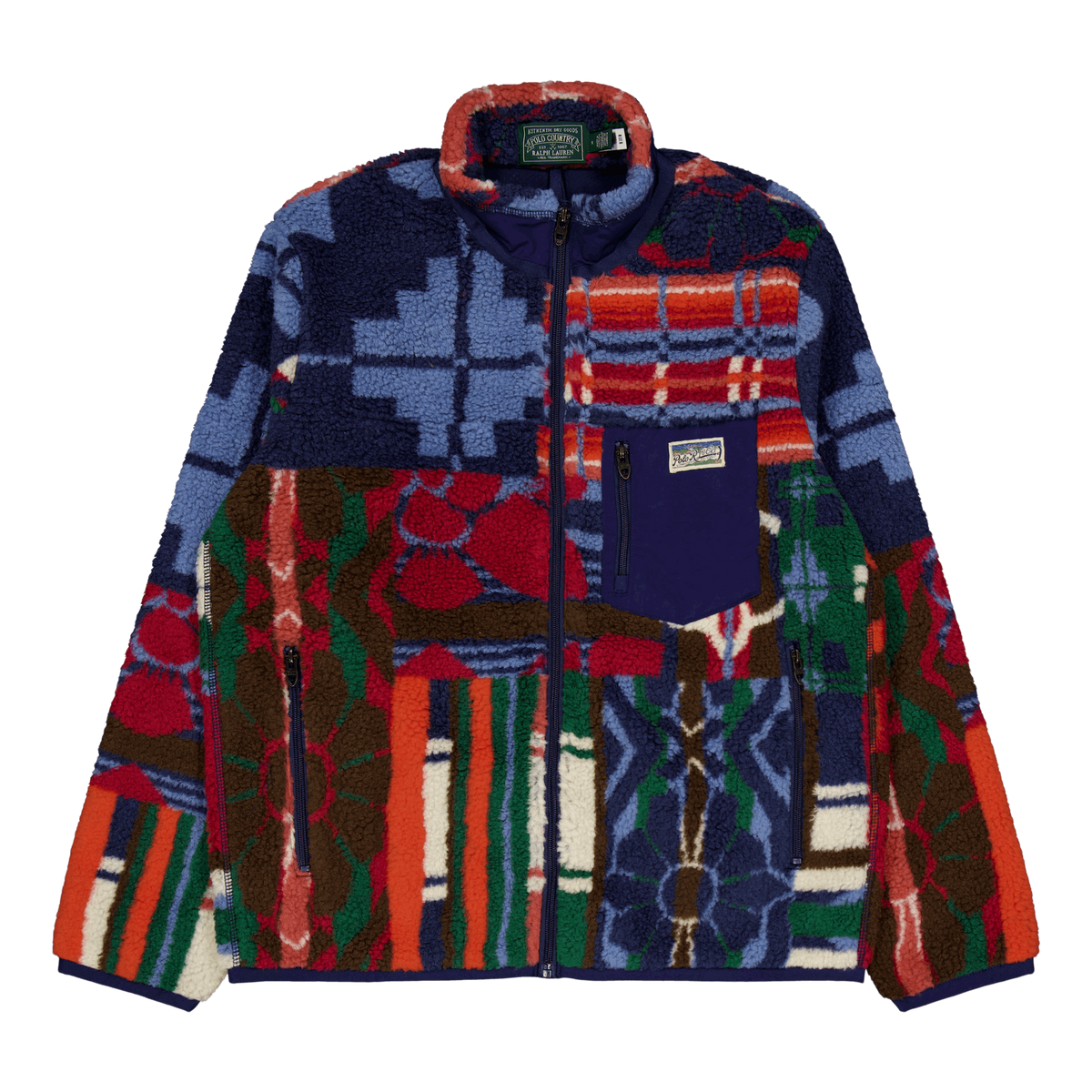 Patchwork Pile Fleece Jacket Pinelodge Patchwork