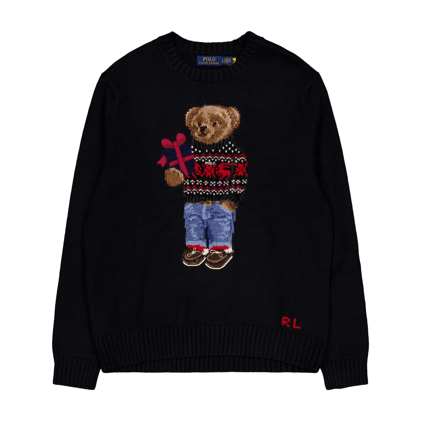 Polo Bear Cotton-Cashmere Sweater Polo Black