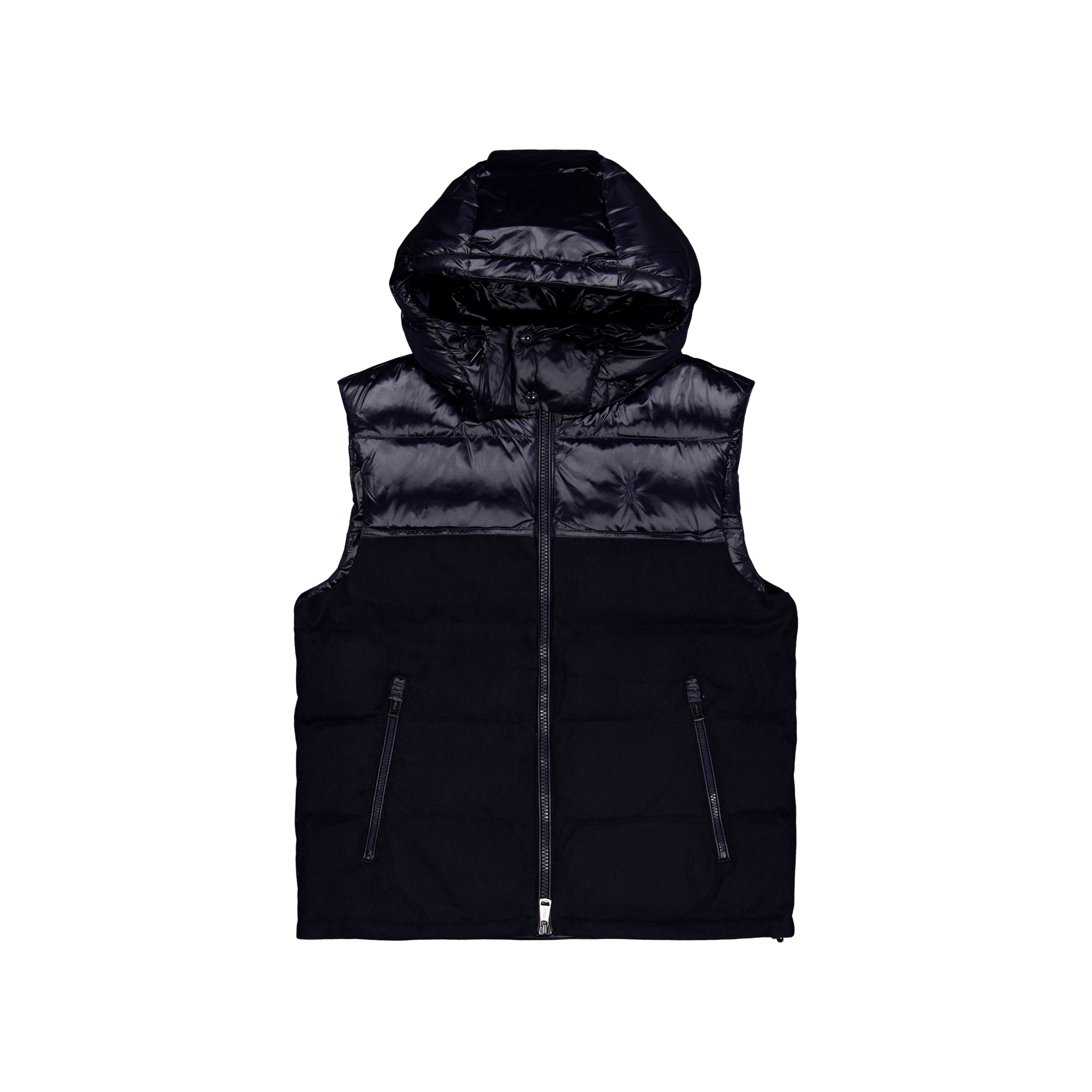 Water-Resistant Hybrid Down Vest Collection Nvy Glsy/Navy Wl