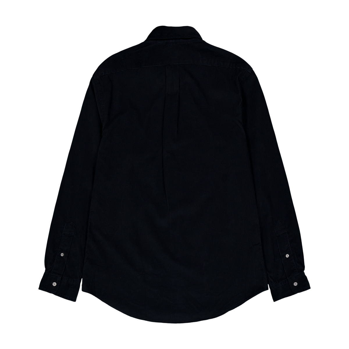 Custom Fit Corduroy Shirt Polo Black
