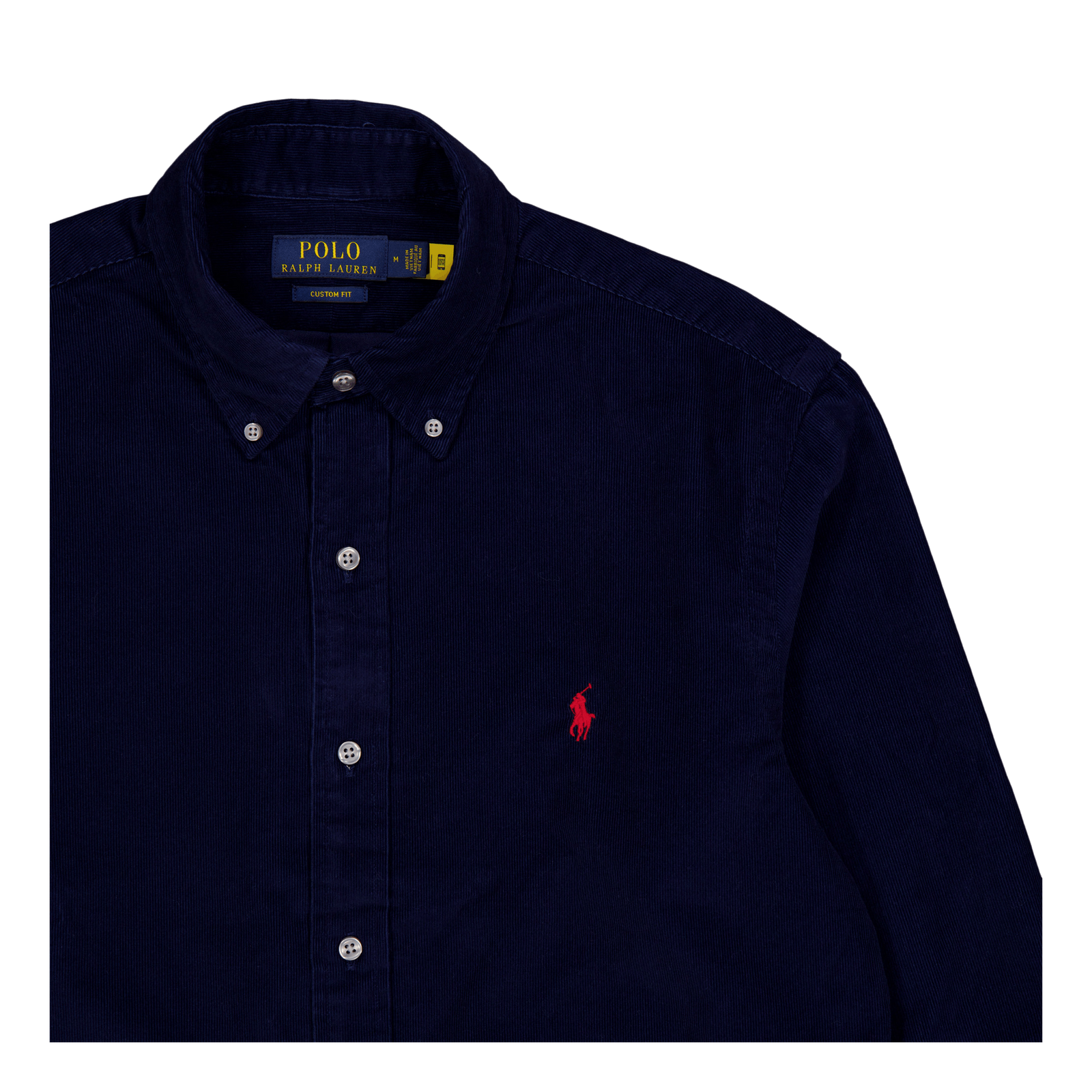 Custom Fit Corduroy Shirt Newport Navy
