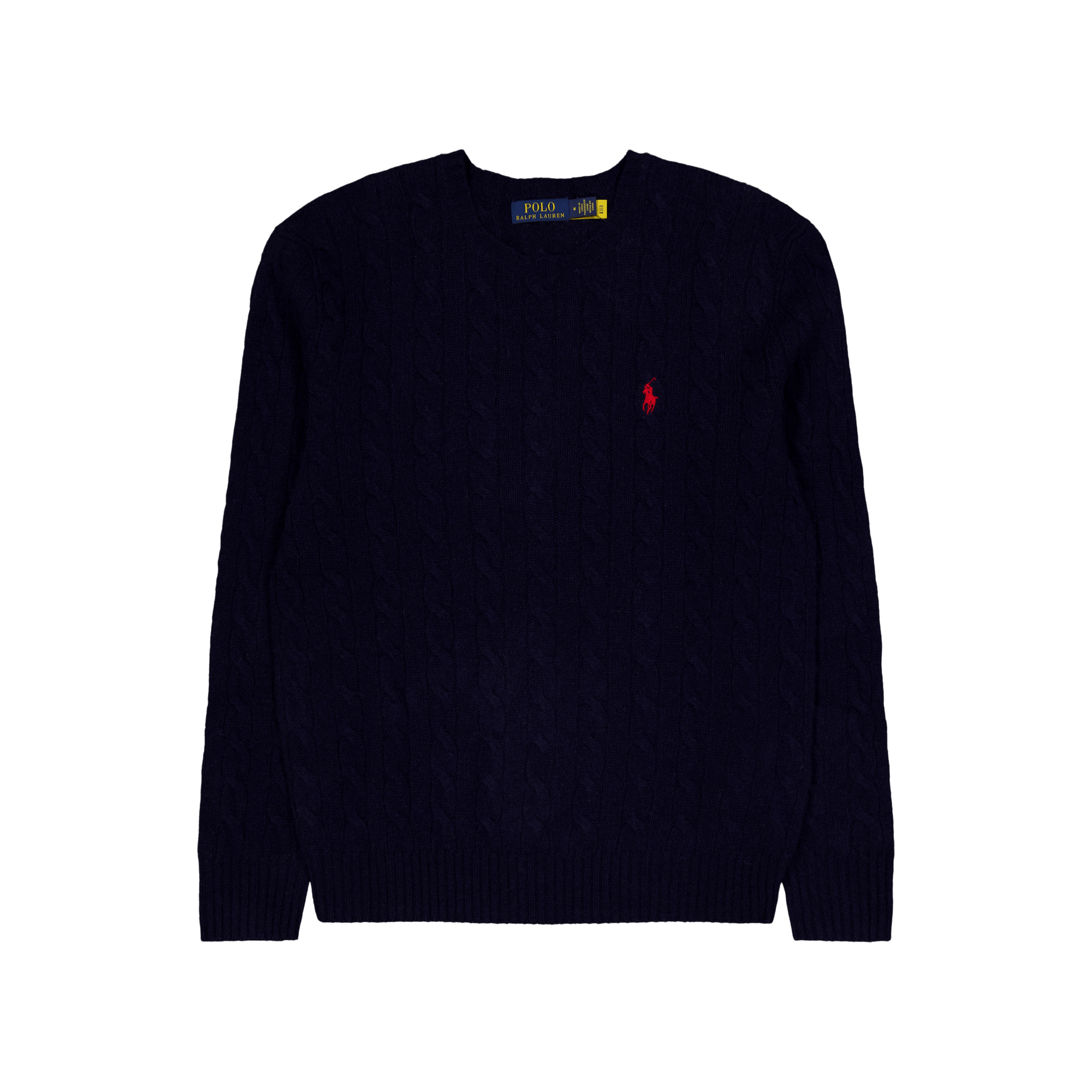 Cable-Knit Wool-Cashmere Sweater Hunter Navy