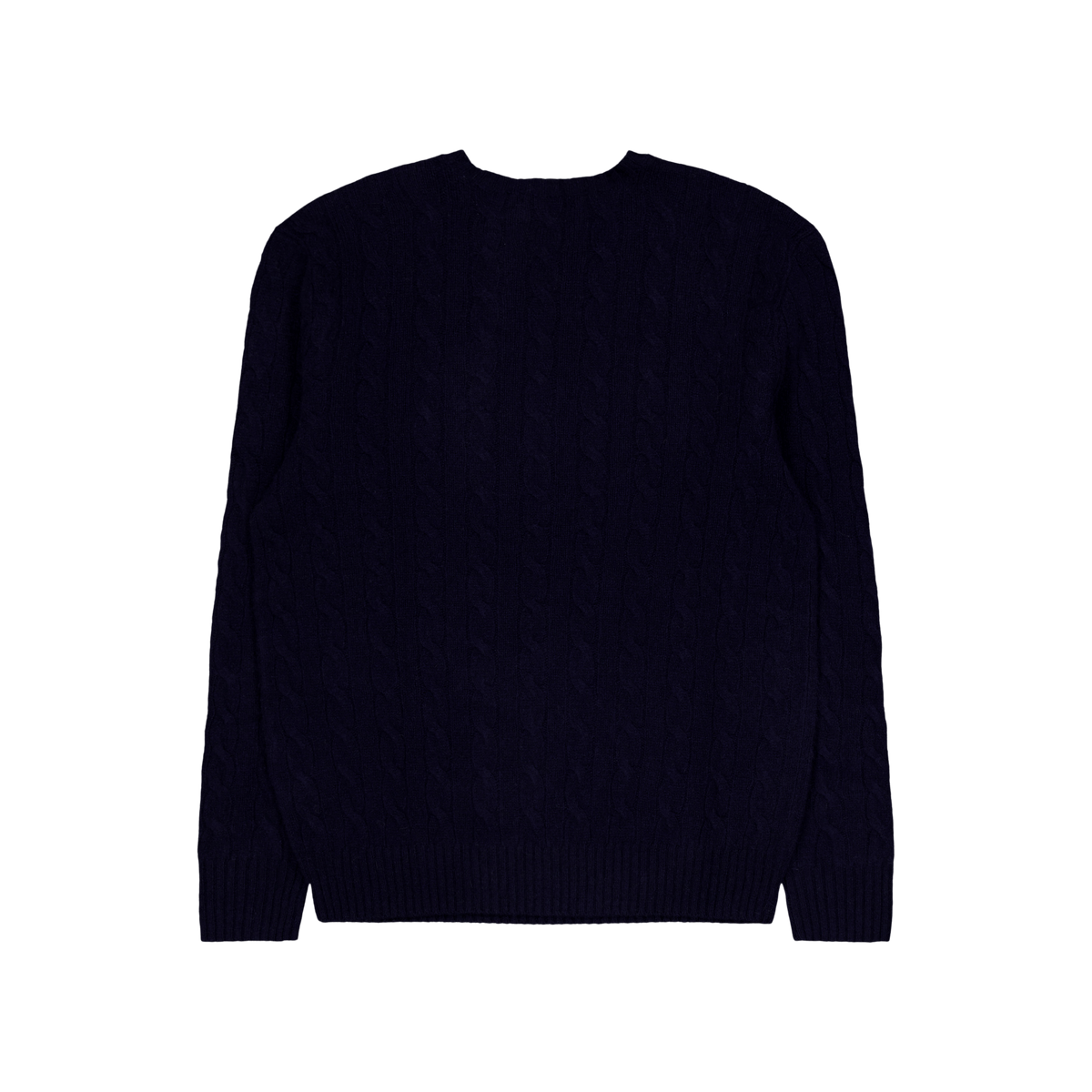 Cable-Knit Wool-Cashmere Sweater Hunter Navy