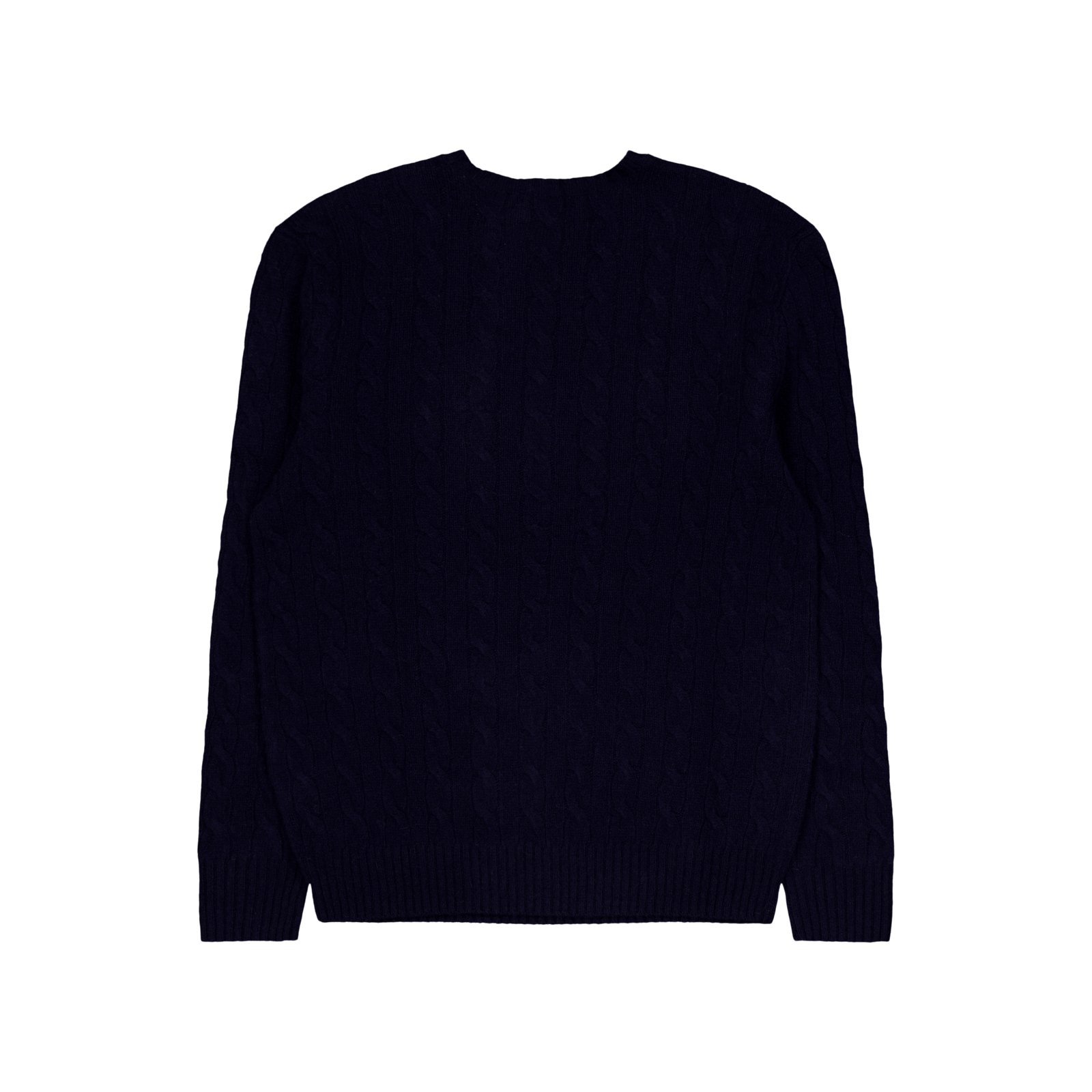 Cable-Knit Wool-Cashmere Sweater Hunter Navy