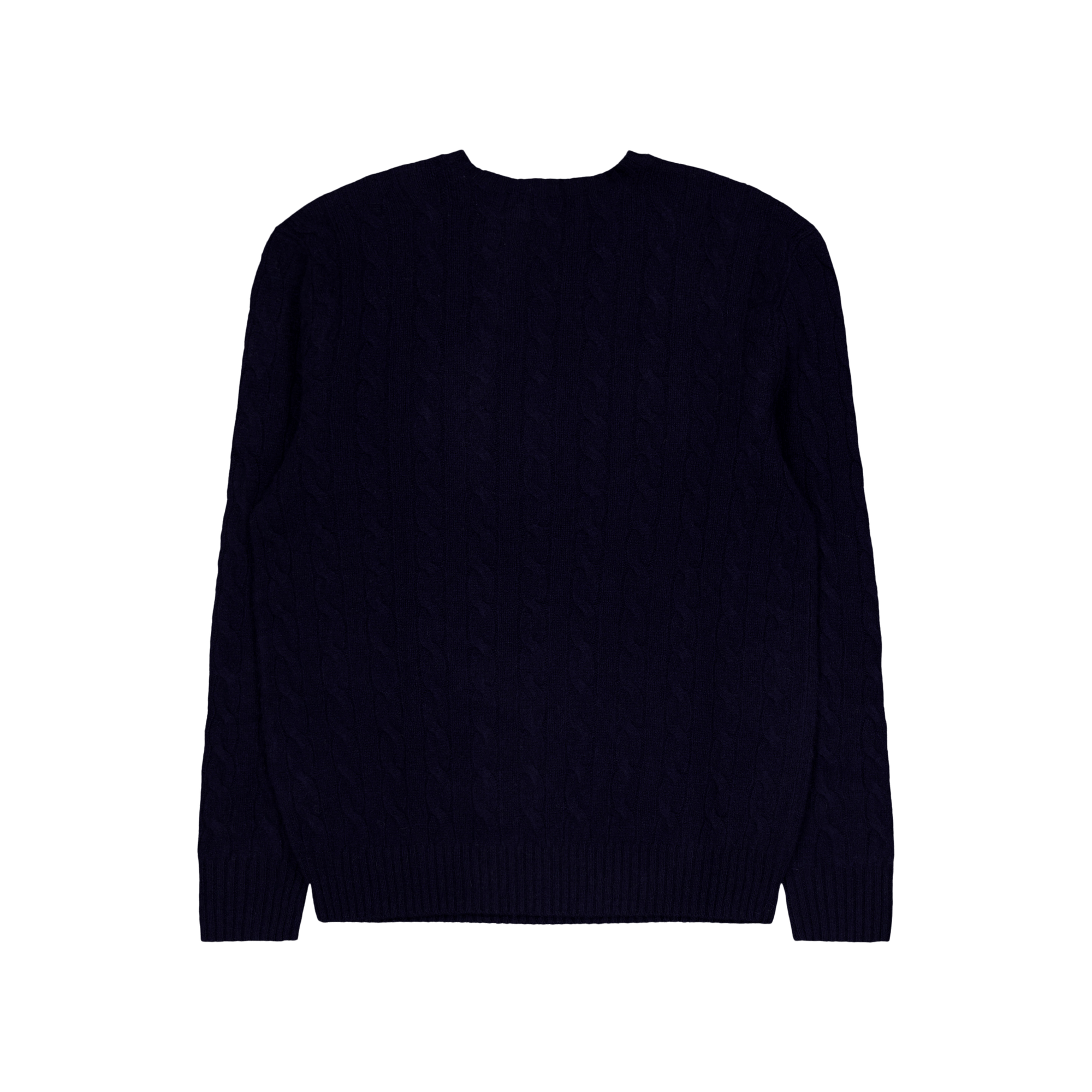 Cable-Knit Wool-Cashmere Sweater Hunter Navy