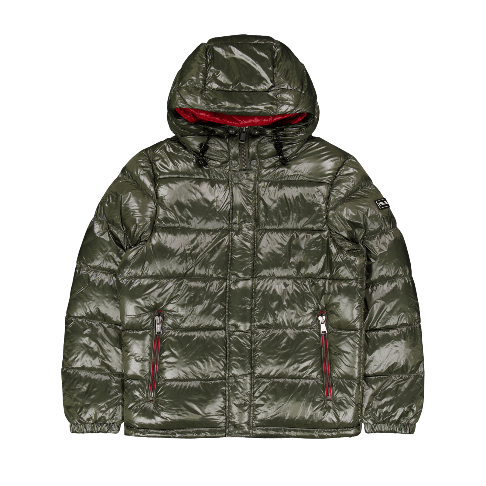 Water-Repellent Down Jacket Fossil Green/Rl 2000 Red