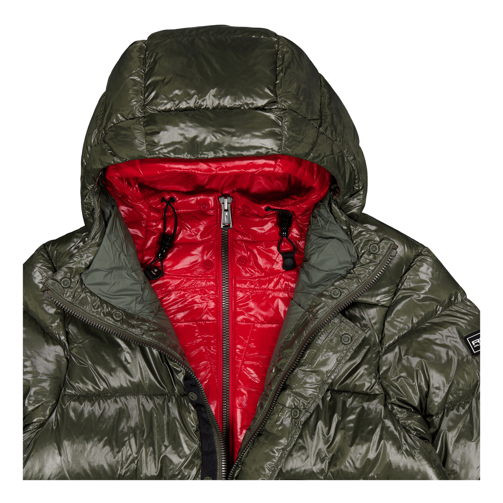 Water-Repellent Down Jacket Fossil Green/Rl 2000 Red