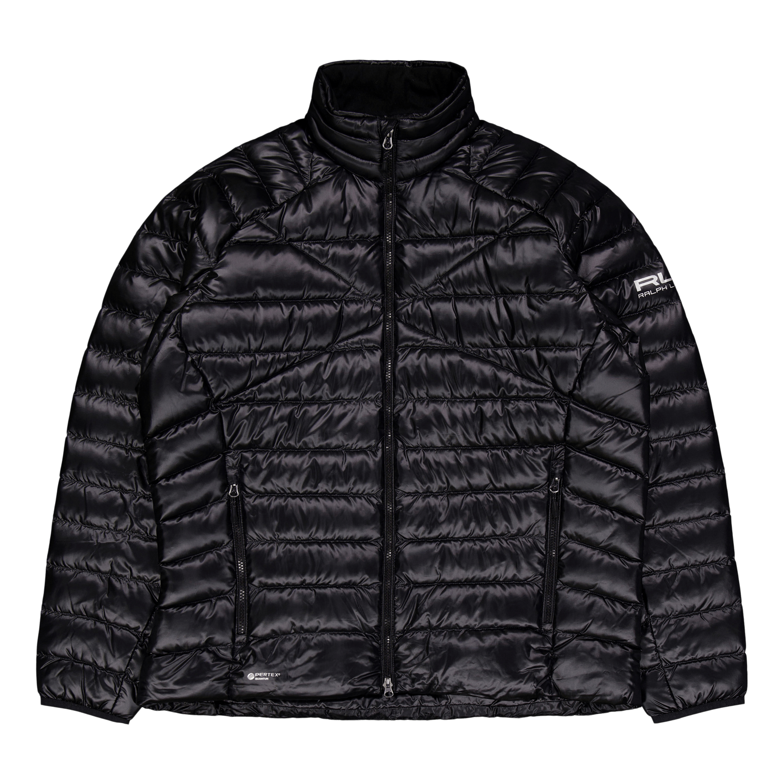 Water-Repellent Packable Down Jacket Polo Black