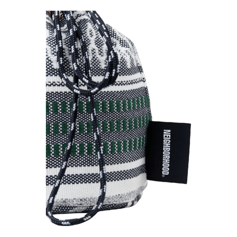 Mexican Blanket Drawstring Bag Gray