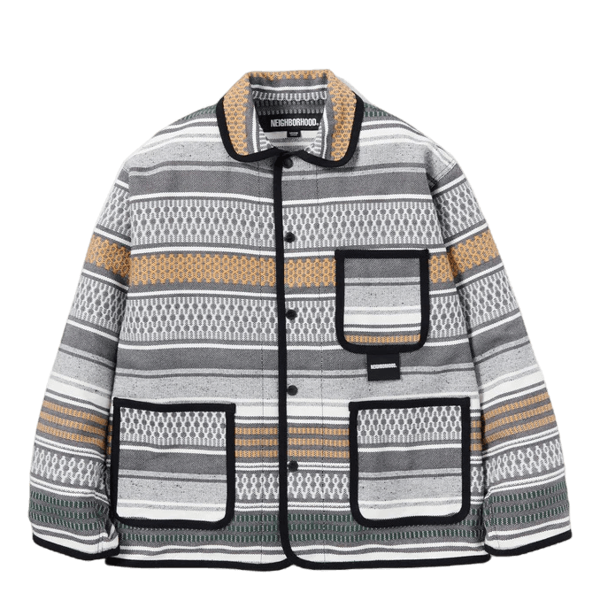 Mexican Blanket Jacket Gray