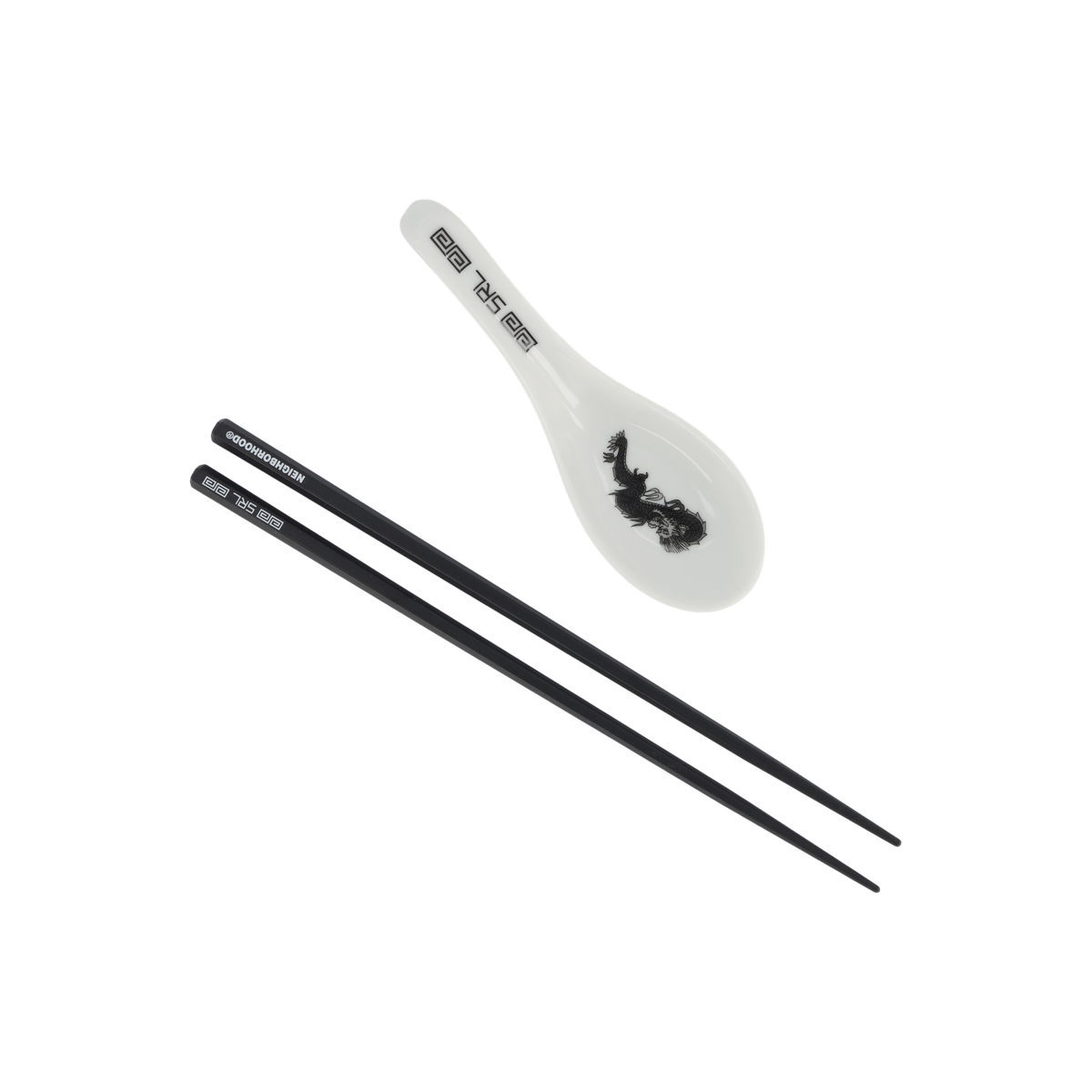 Srl . Chopsticks & Spoon Set Gray