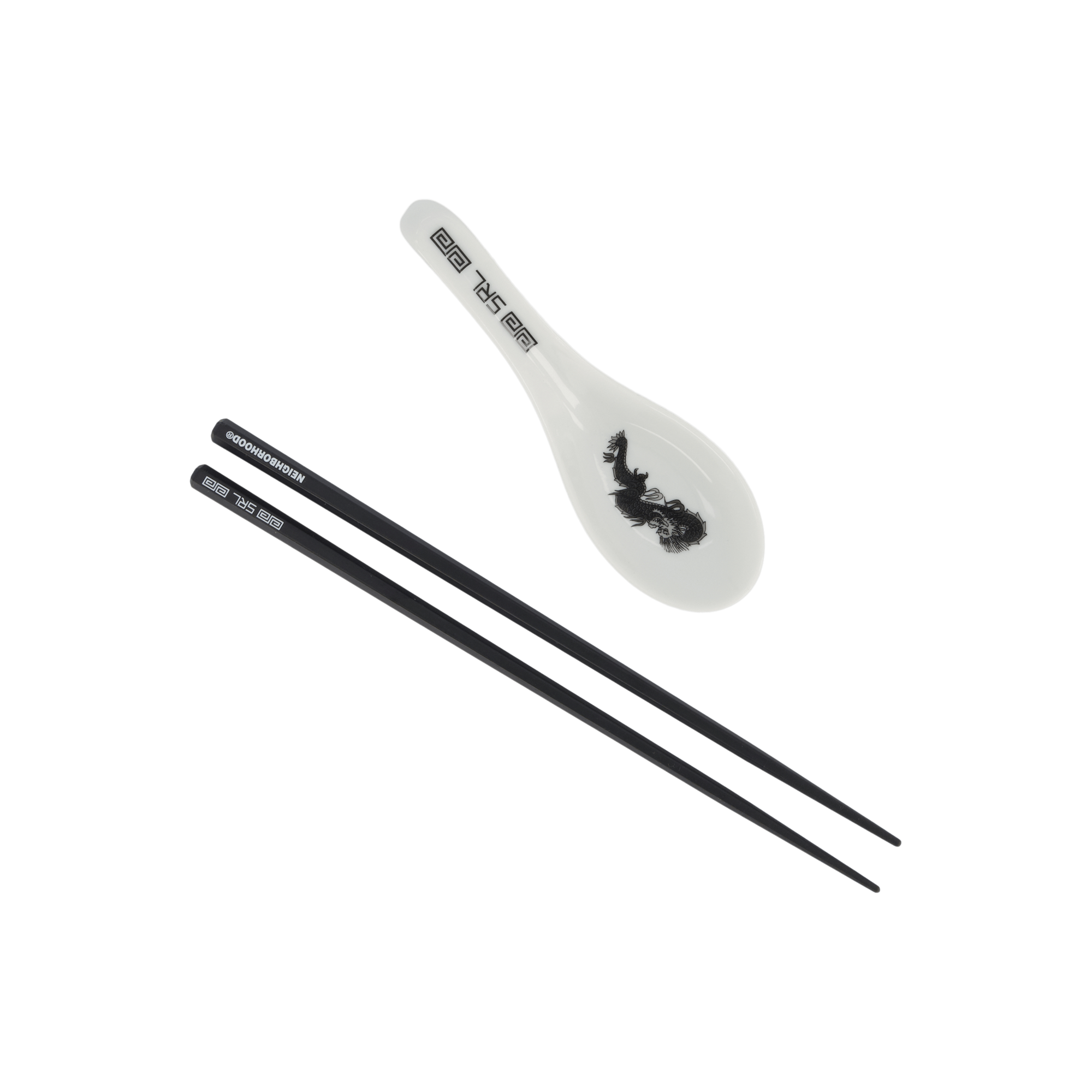 Srl . Chopsticks & Spoon Set Gray