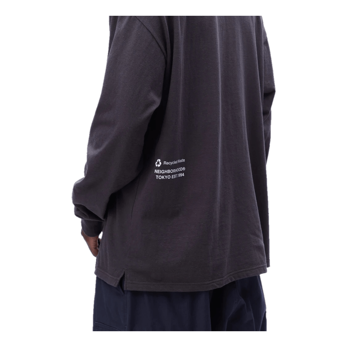 Logo Print Crewneck Ls Black